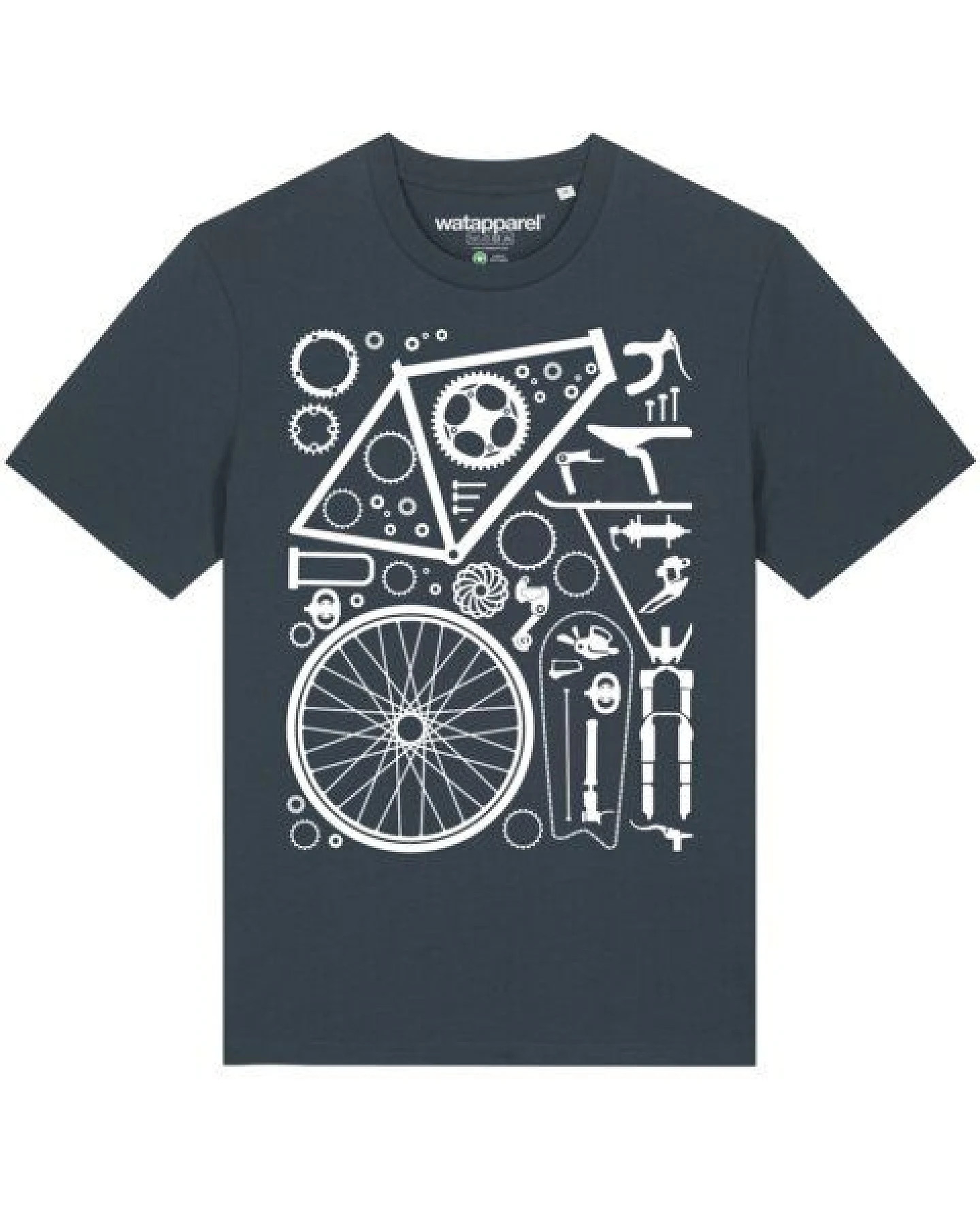 watapparel T-Shirt Unisex Fahrradteile – Ansicht 2