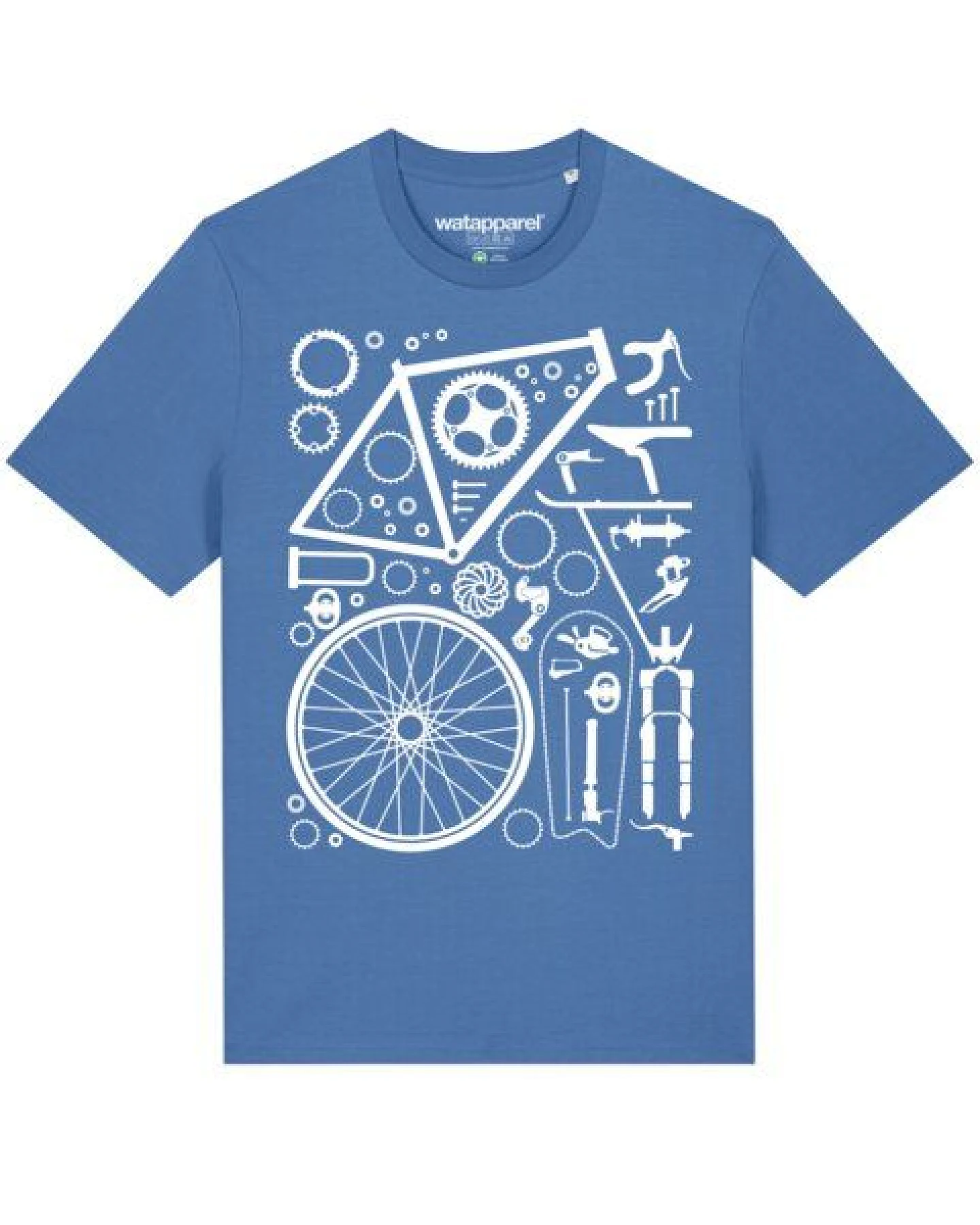 watapparel T-Shirt Unisex Fahrradteile – Ansicht 2