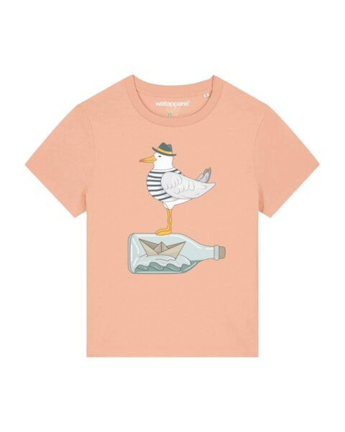 watapparel T-Shirt Frauen Möwe mit Hut – Ansicht 2