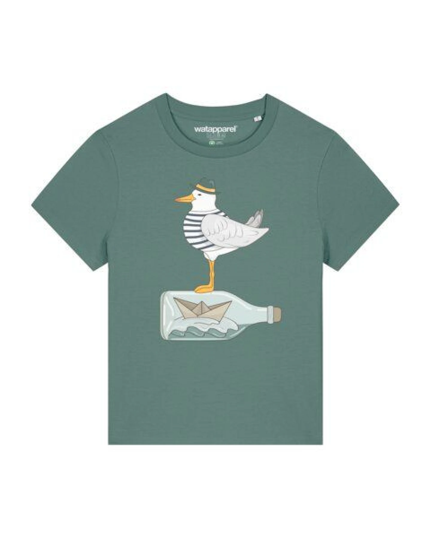 watapparel T-Shirt Frauen Möwe mit Hut – Ansicht 2