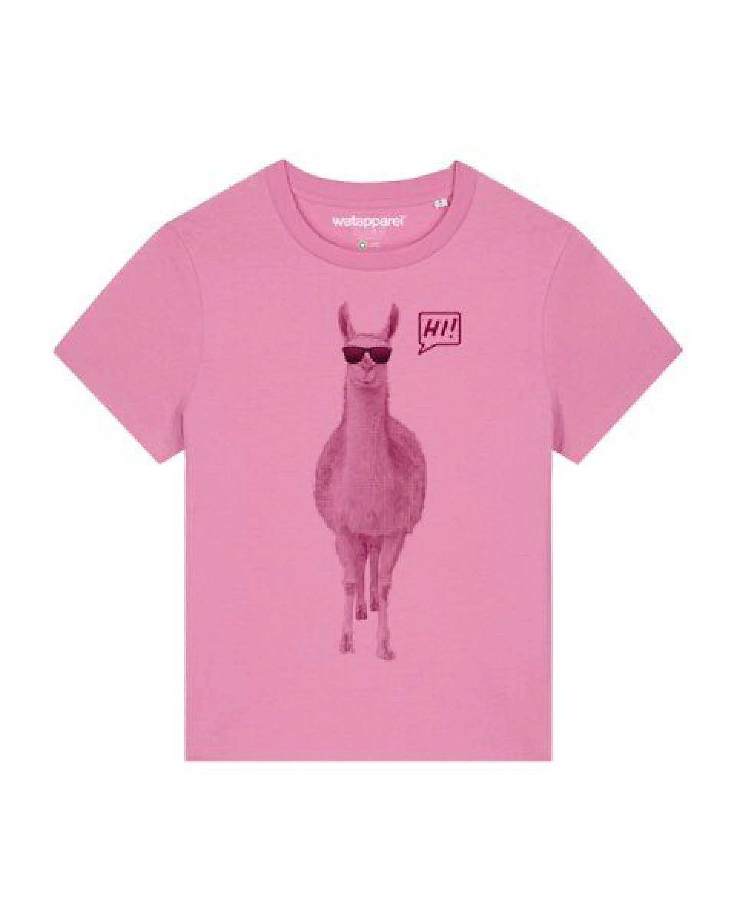watapparel T-Shirt Frauen Lama sagt Hi – Ansicht 2