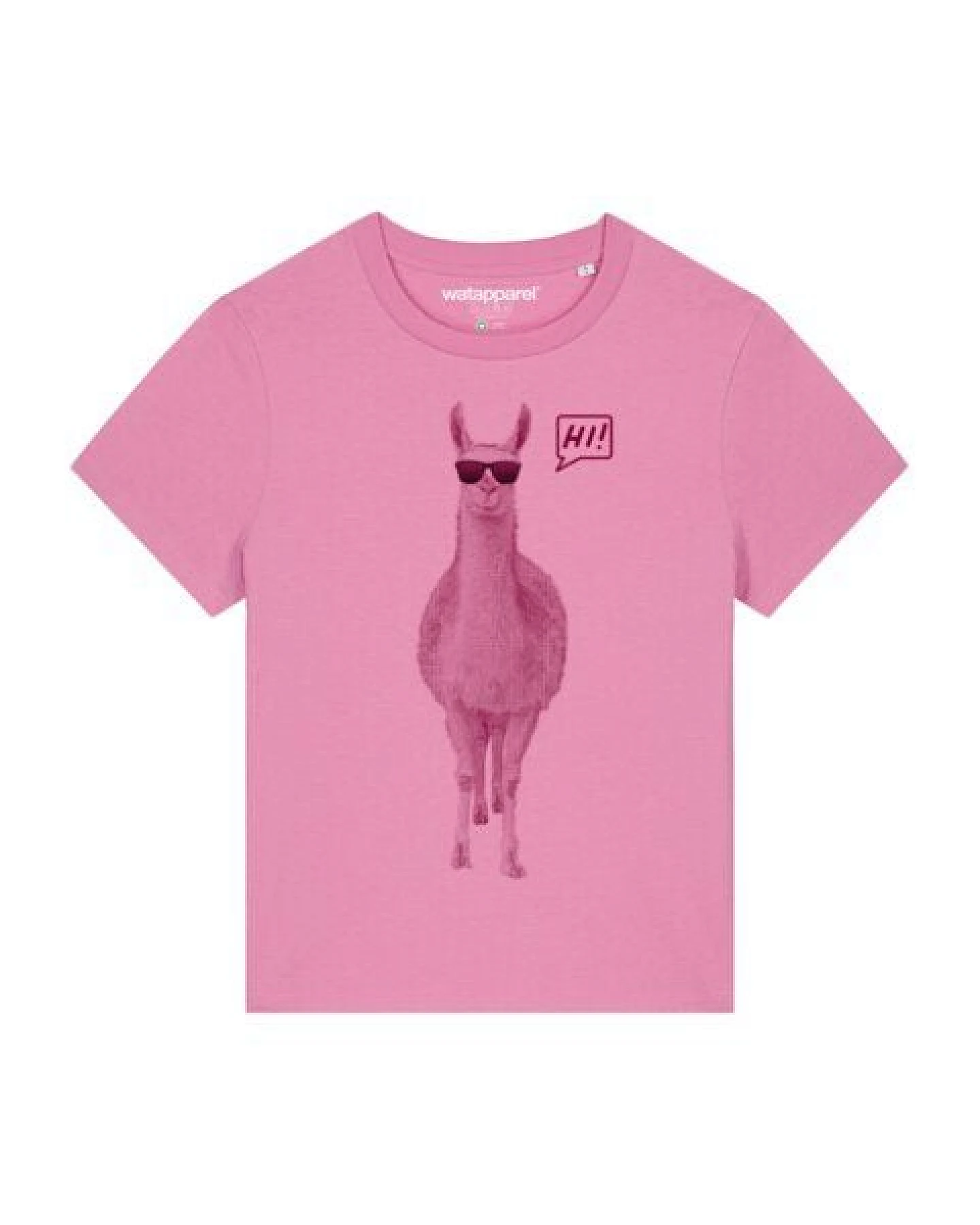 watapparel T-Shirt Frauen Lama sagt Hi – Ansicht 2