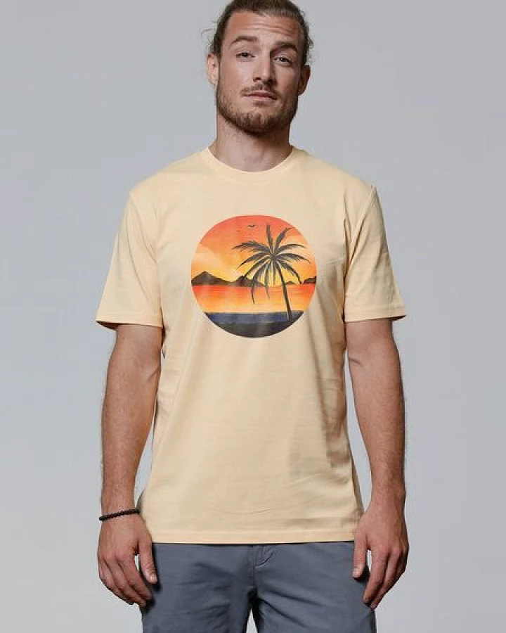 watapparel T-Shirt Unisex Sunset on palm beach