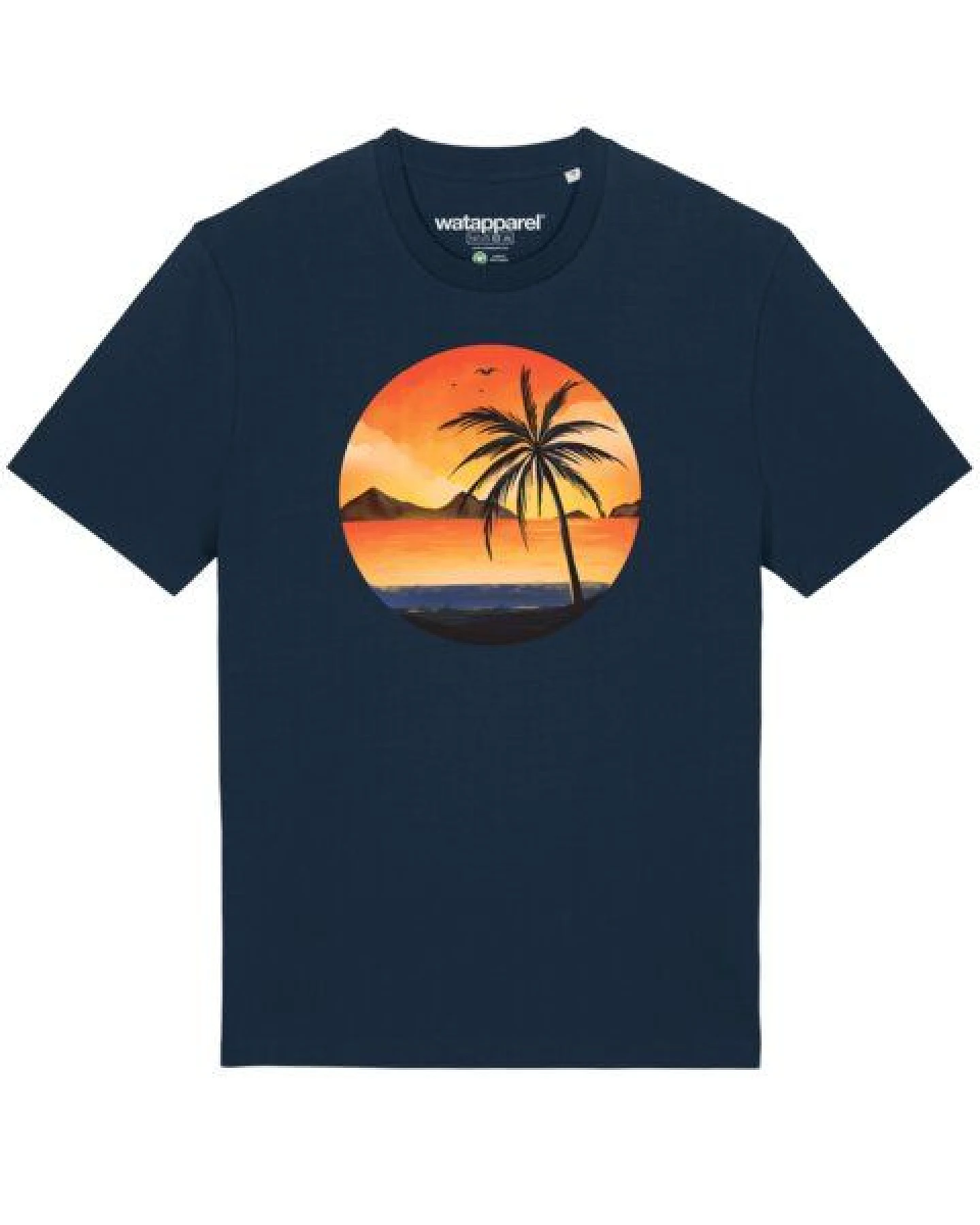 watapparel T-Shirt Unisex Sunset on palm beach – Ansicht 2