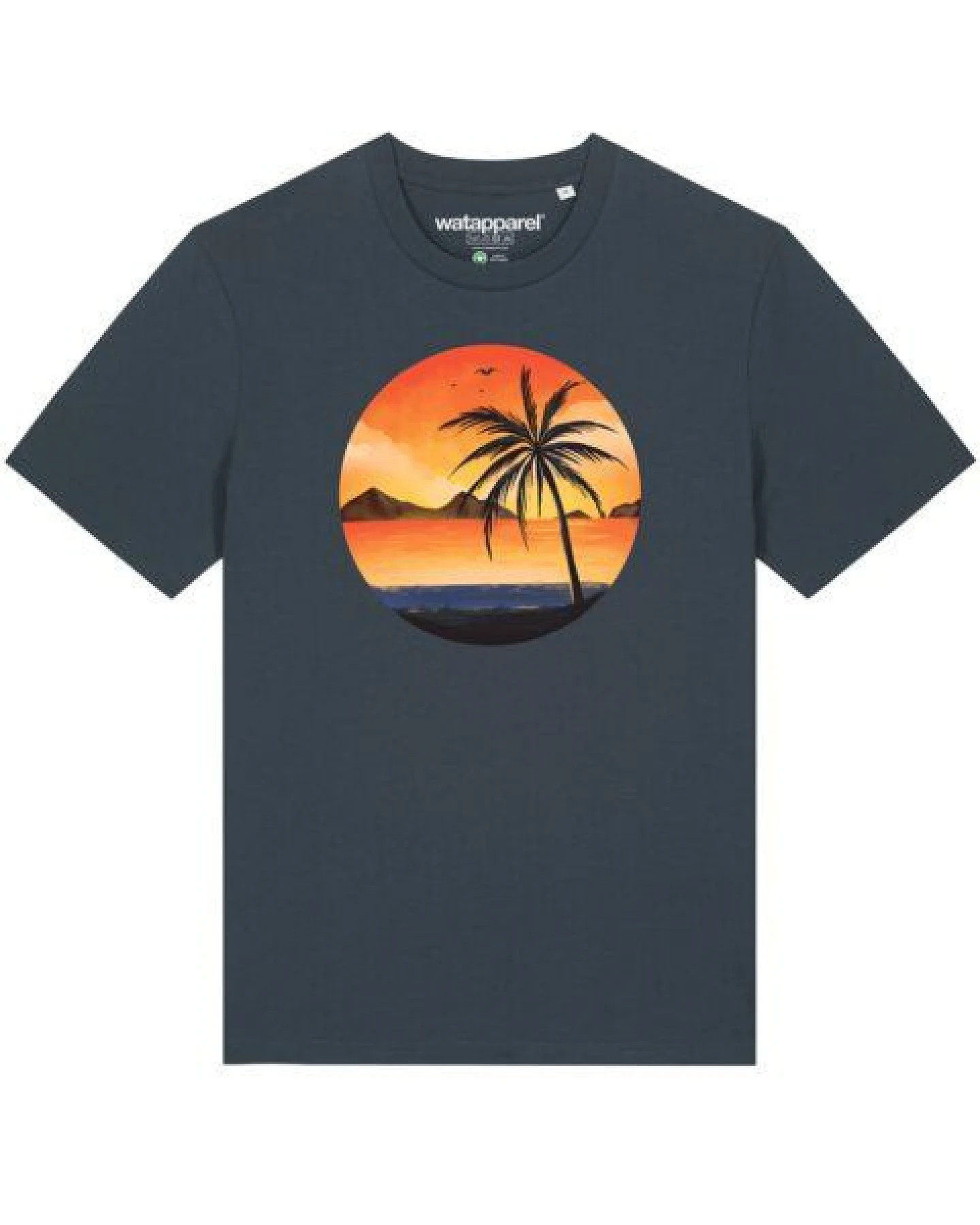 watapparel T-Shirt Unisex Sunset on palm beach – Ansicht 2