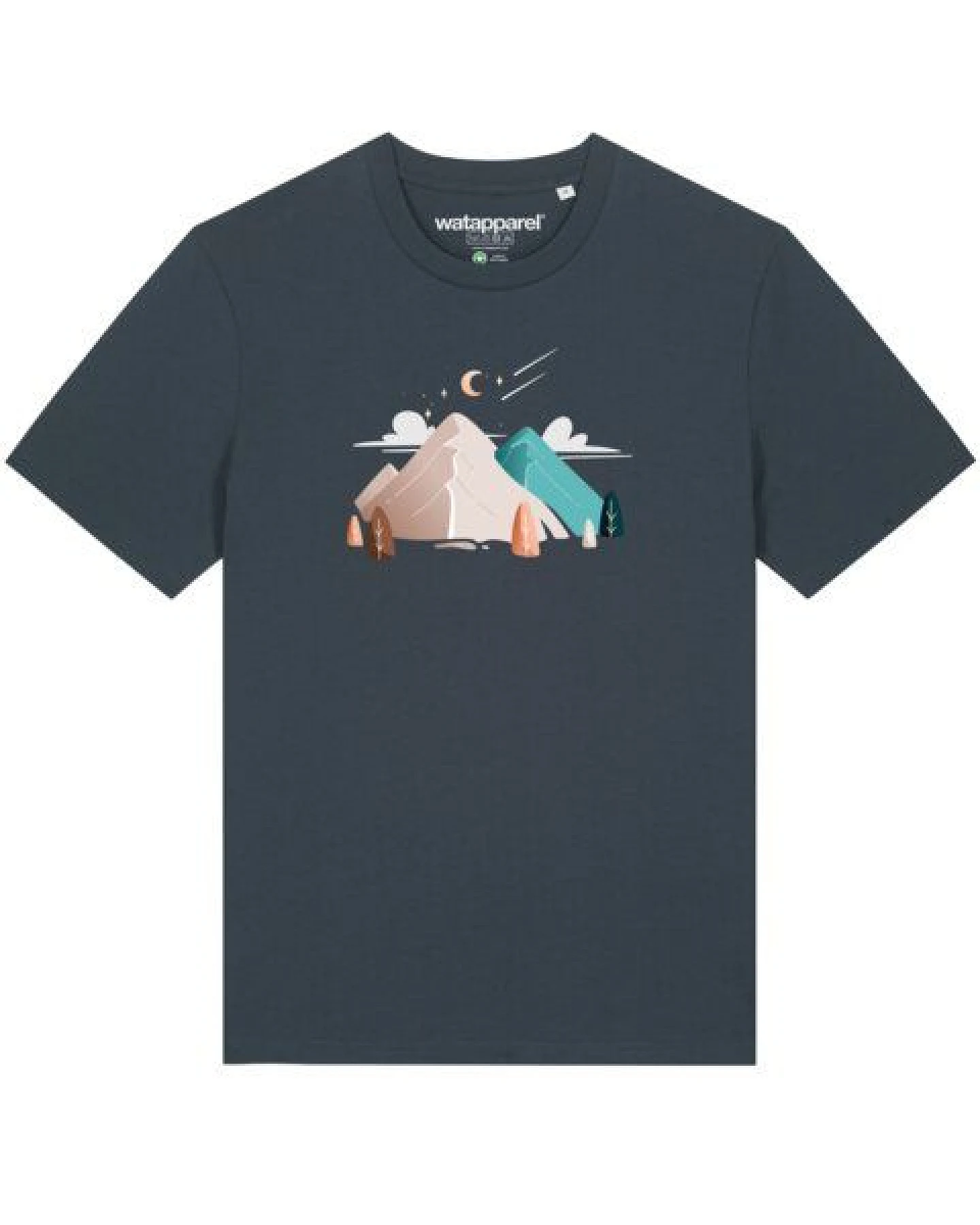 watapparel T-Shirt Unisex Night & Clouds – Ansicht 2