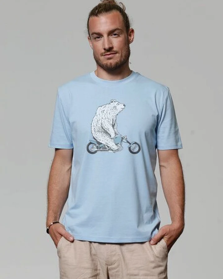 watapparel T-Shirt Unisex Bär auf Bike