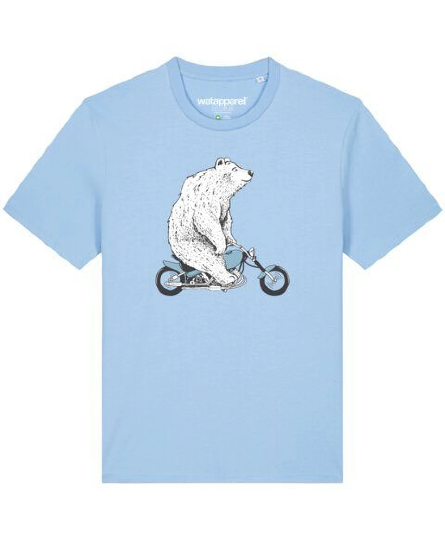 watapparel T-Shirt Unisex Bär auf Bike – Ansicht 2