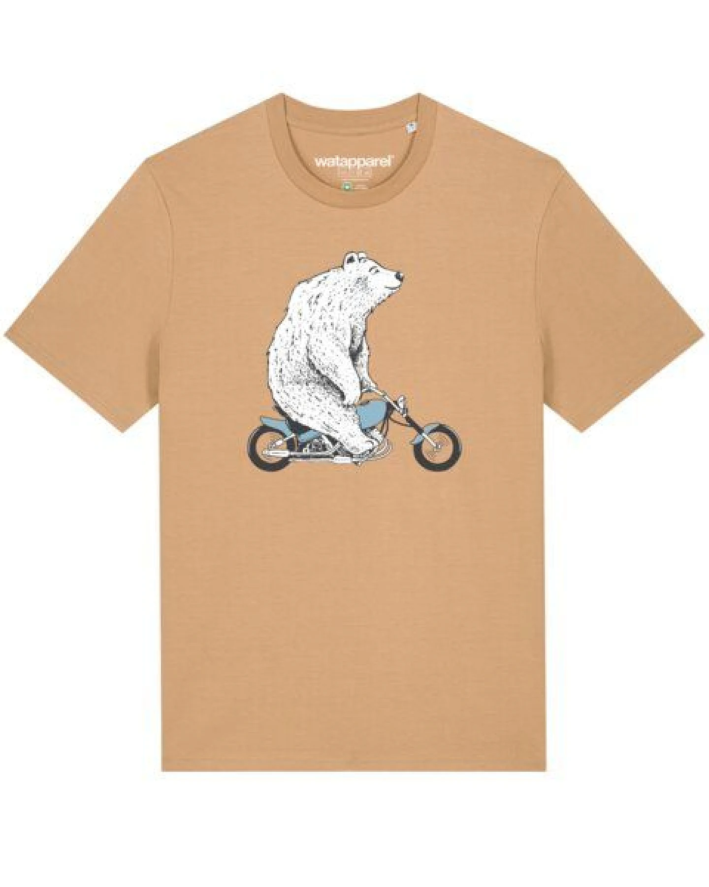 watapparel T-Shirt Unisex Bär auf Bike – Ansicht 2