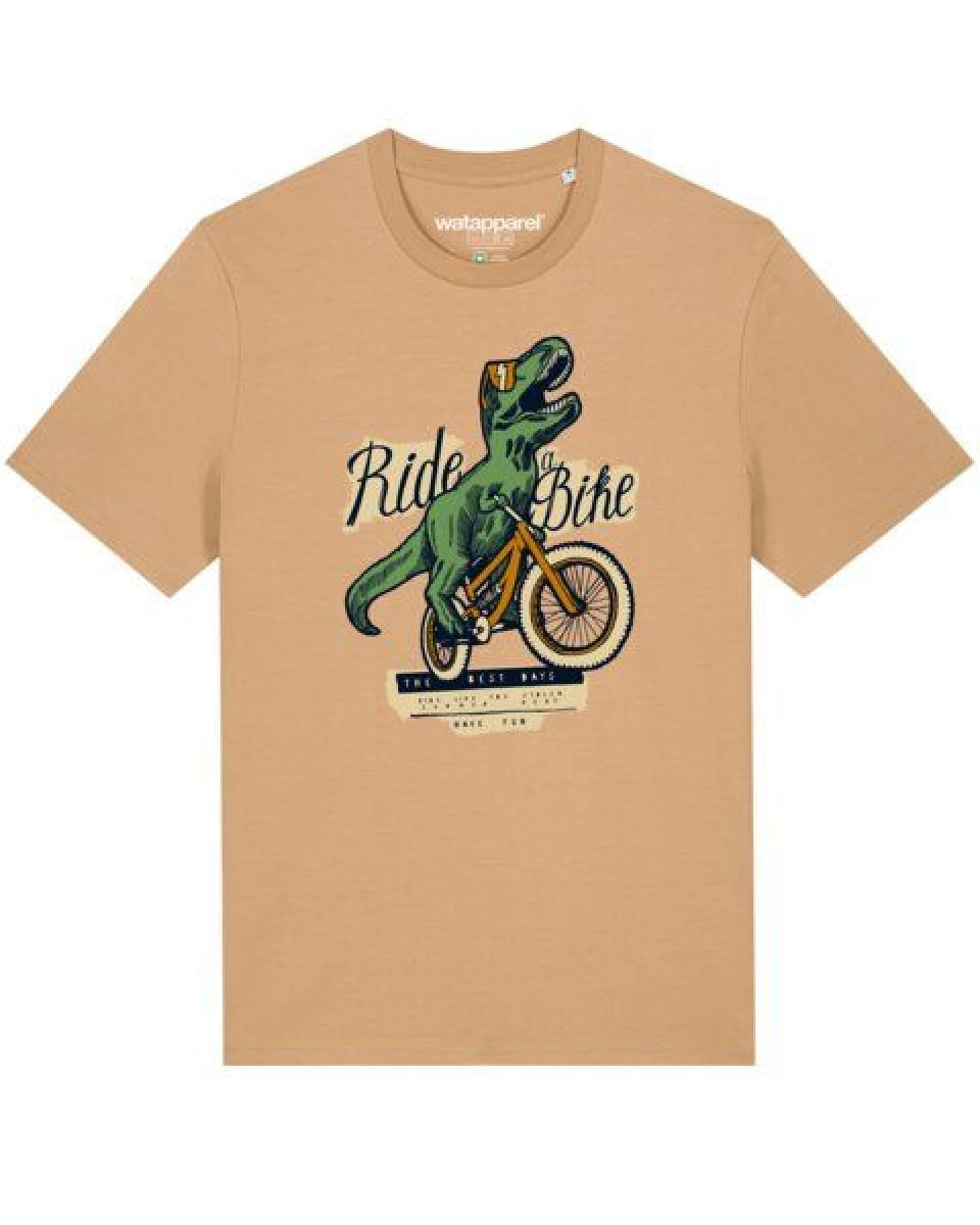 watapparel T-Shirt Unisex T-Rex Fahrrad – Ansicht 2
