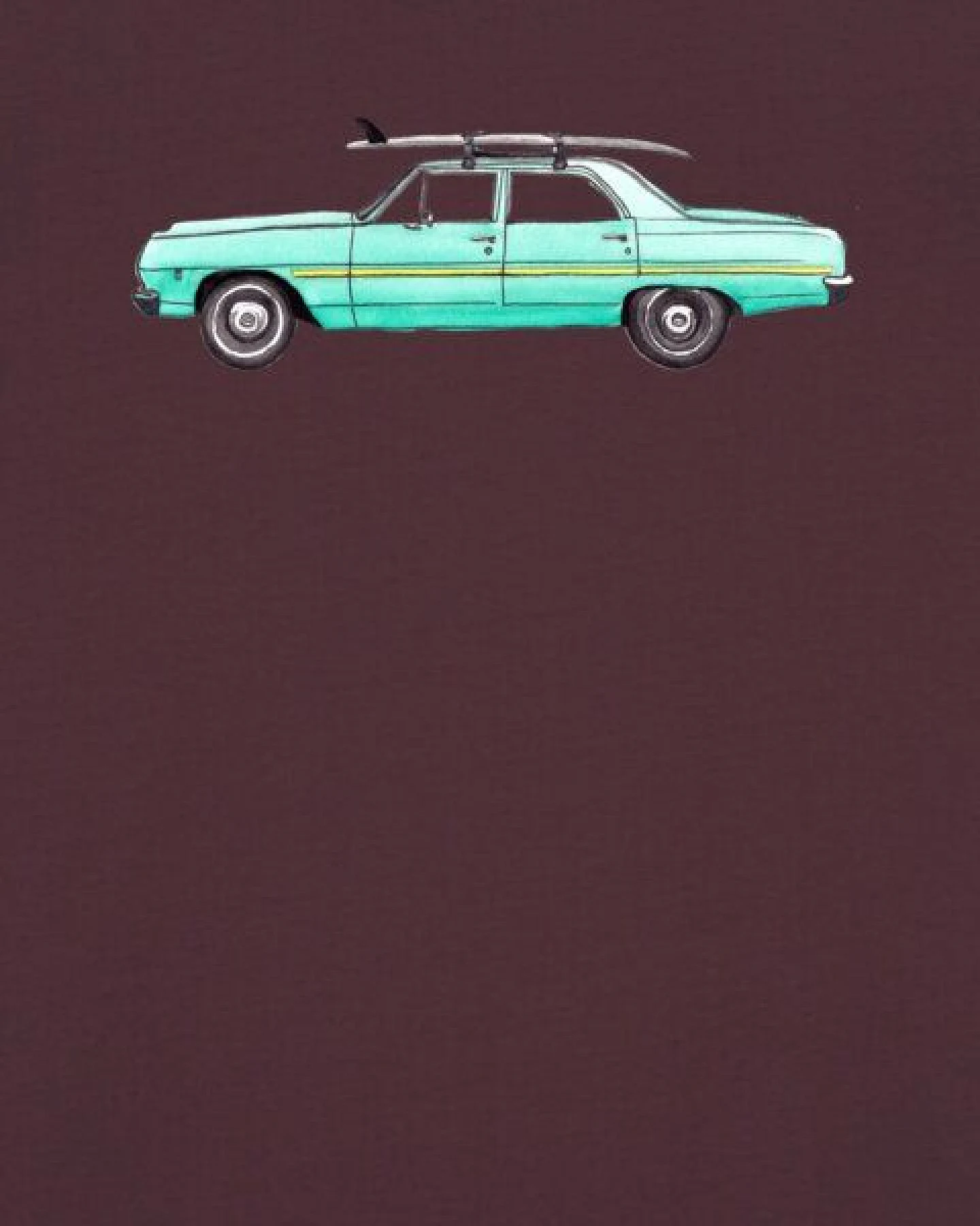 watapparel T-Shirt Unisex Surf Car – Ansicht 3