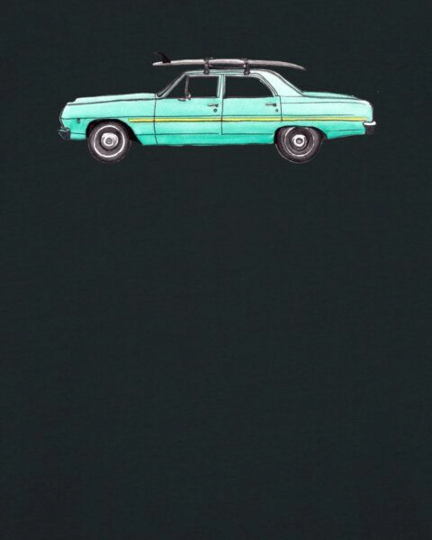 watapparel T-Shirt Unisex Surf Car – Ansicht 3