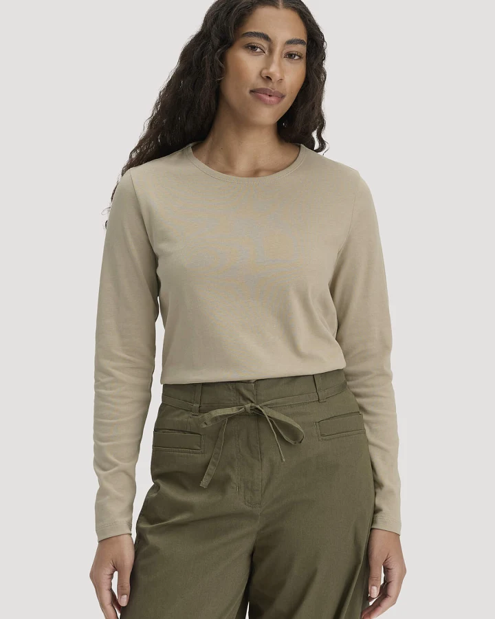 hessnatur Damen Heavy Shirt Relaxed aus Bio-Baumwolle - beige - Größe 34
