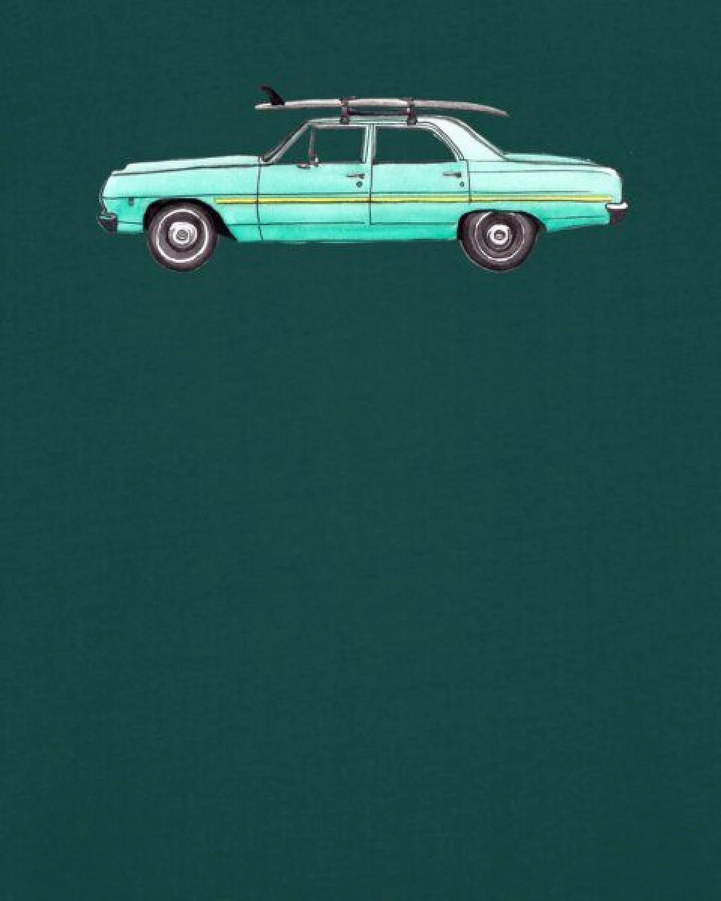 watapparel T-Shirt Unisex Surf Car – Ansicht 3
