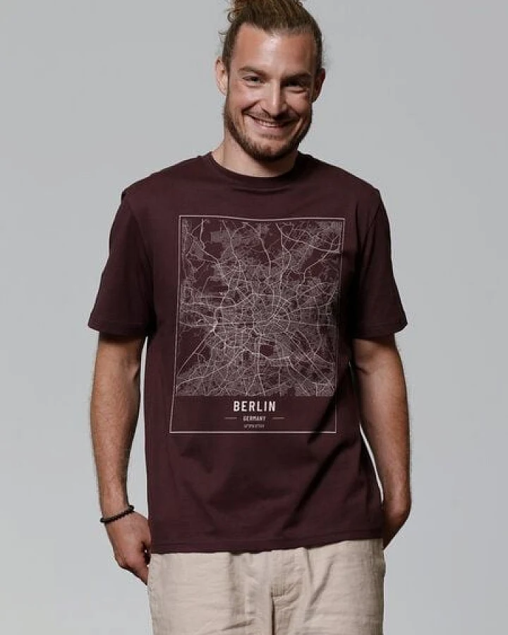 Produktseite: watapparel T-Shirt Unisex City maps Berlin Landkarte