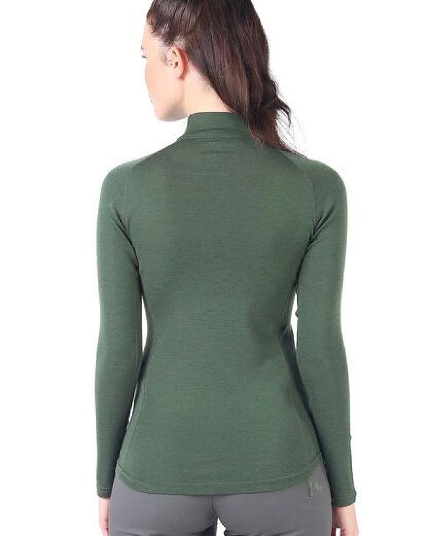 Woolona Merino Langarmshirt Damen - VEGA - 100% Merinowolle (Zip) – Ansicht 3
