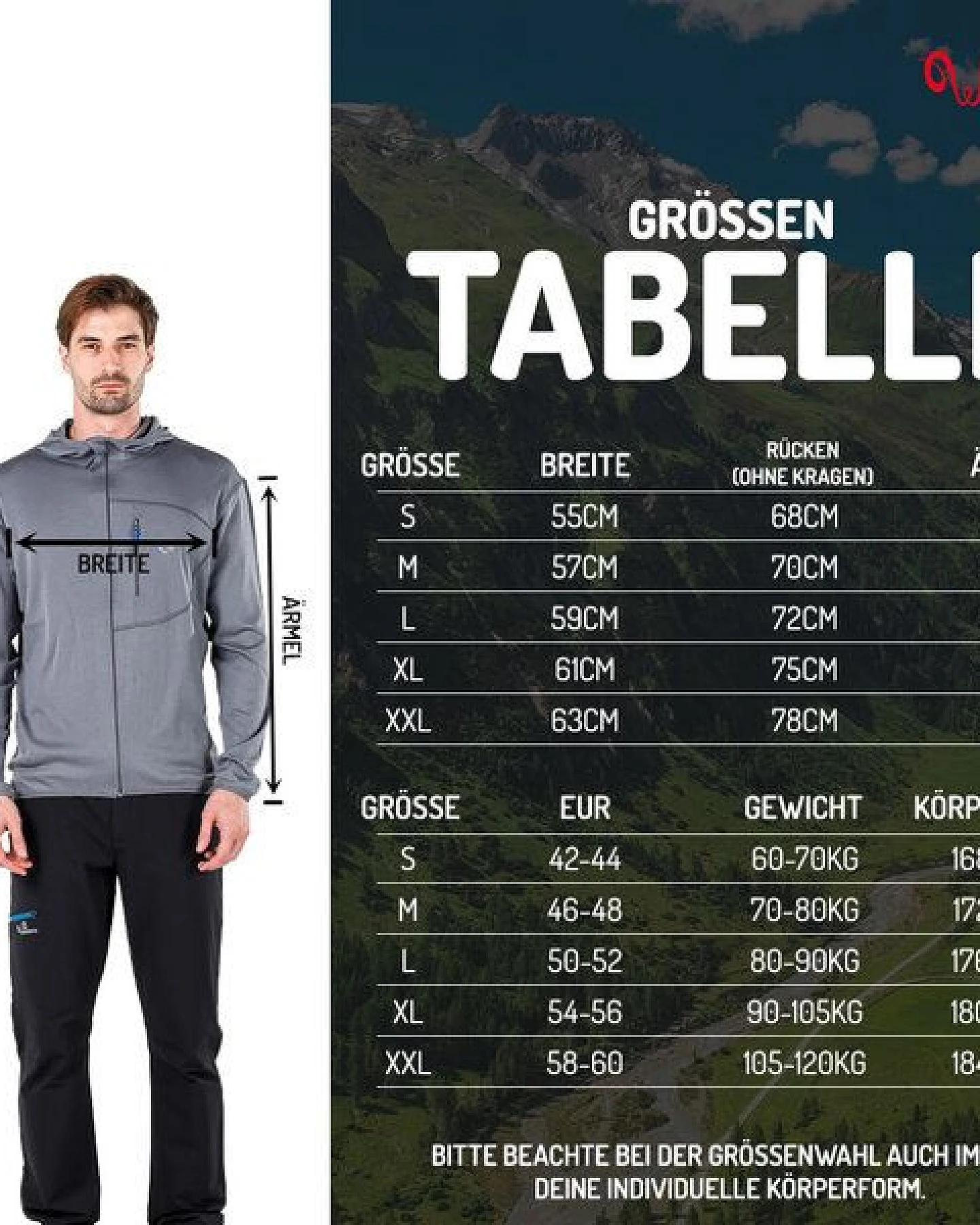 Woolona Hoodie - MAESTRO - 100% Merinowolle (Zip) – Ansicht 4