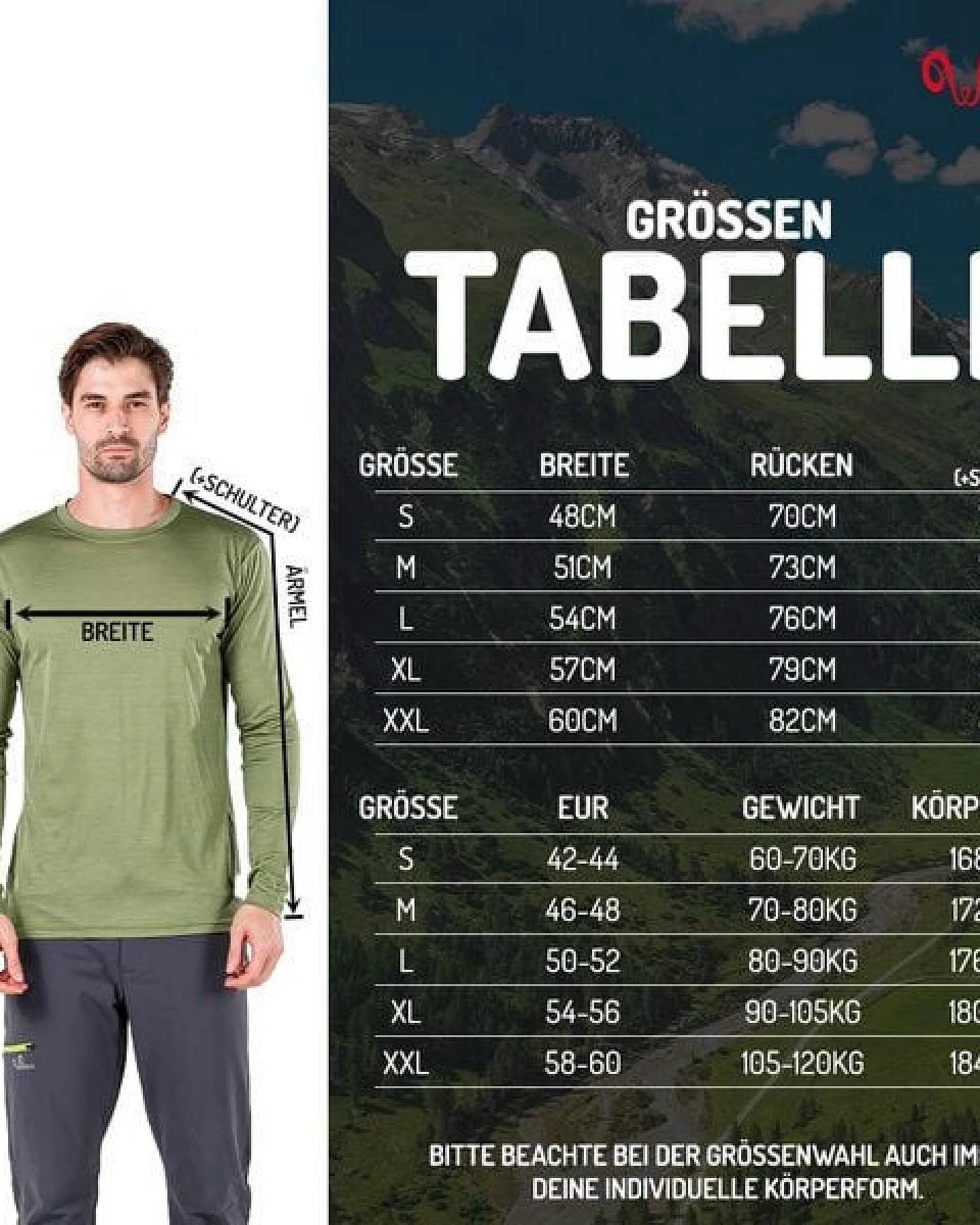 Woolona Langarmshirt - ERIS - 100% Merinowolle – Ansicht 2