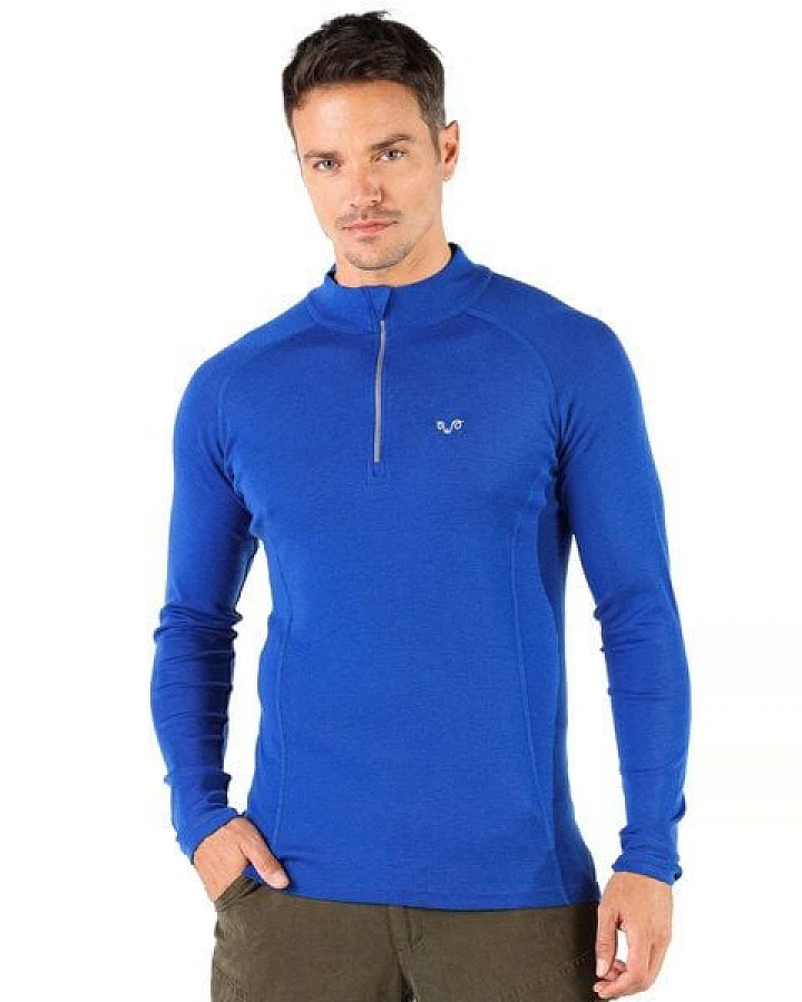 Woolona Langarmshirt - ASTRO - 100% Merinowolle (Zip)