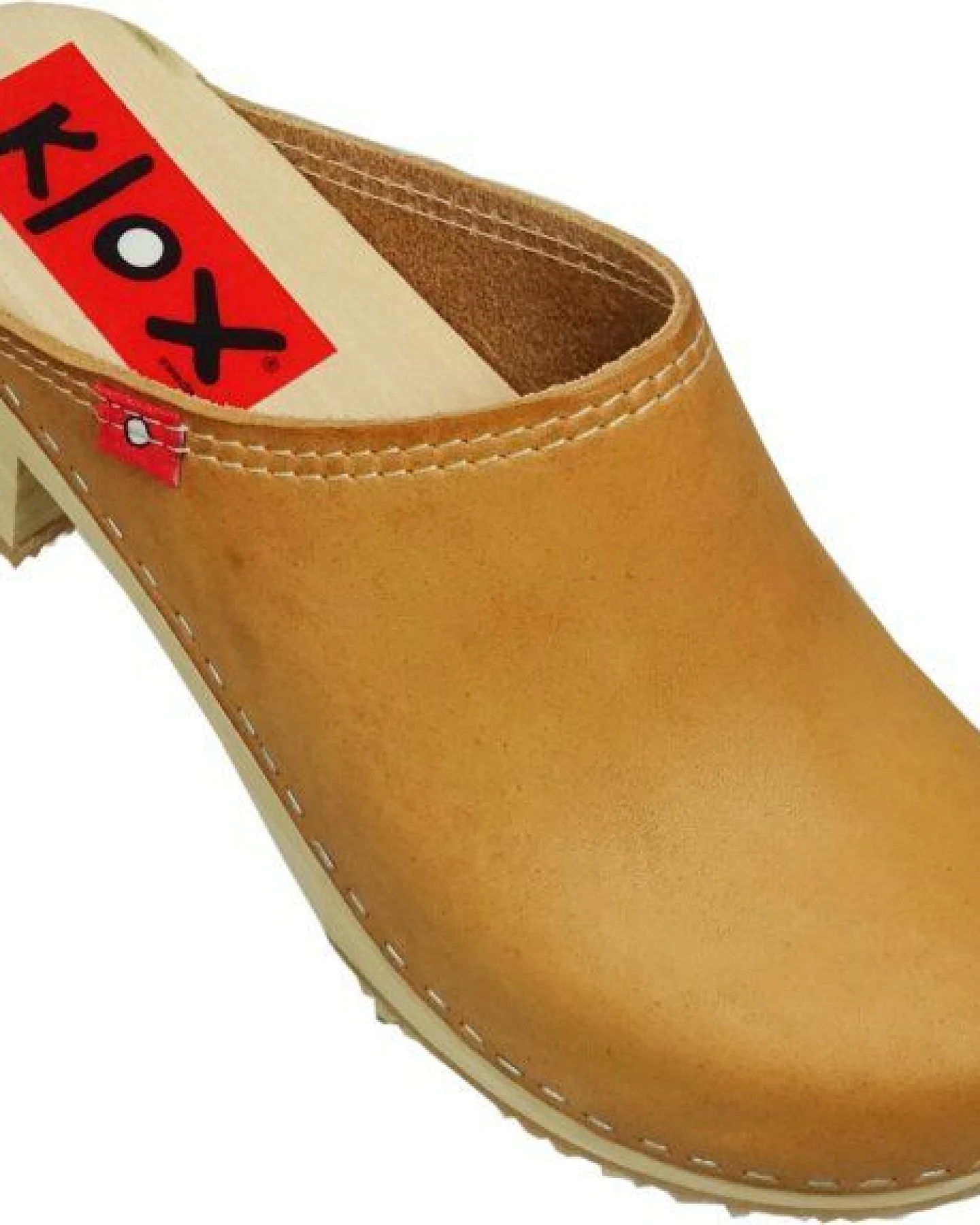 Klox 6 1/2 - Medium Heel Holzclog mit pflanzlich gegerbtem Leder – Ansicht 2