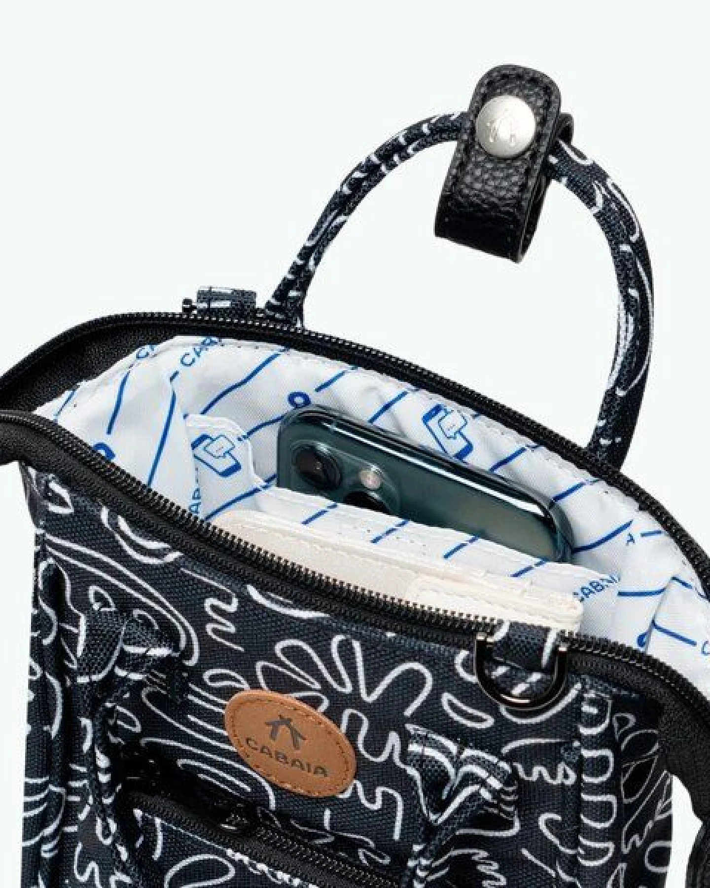 Cabaïa Umhängetasche Nano mit Vordertasche – Ansicht 2