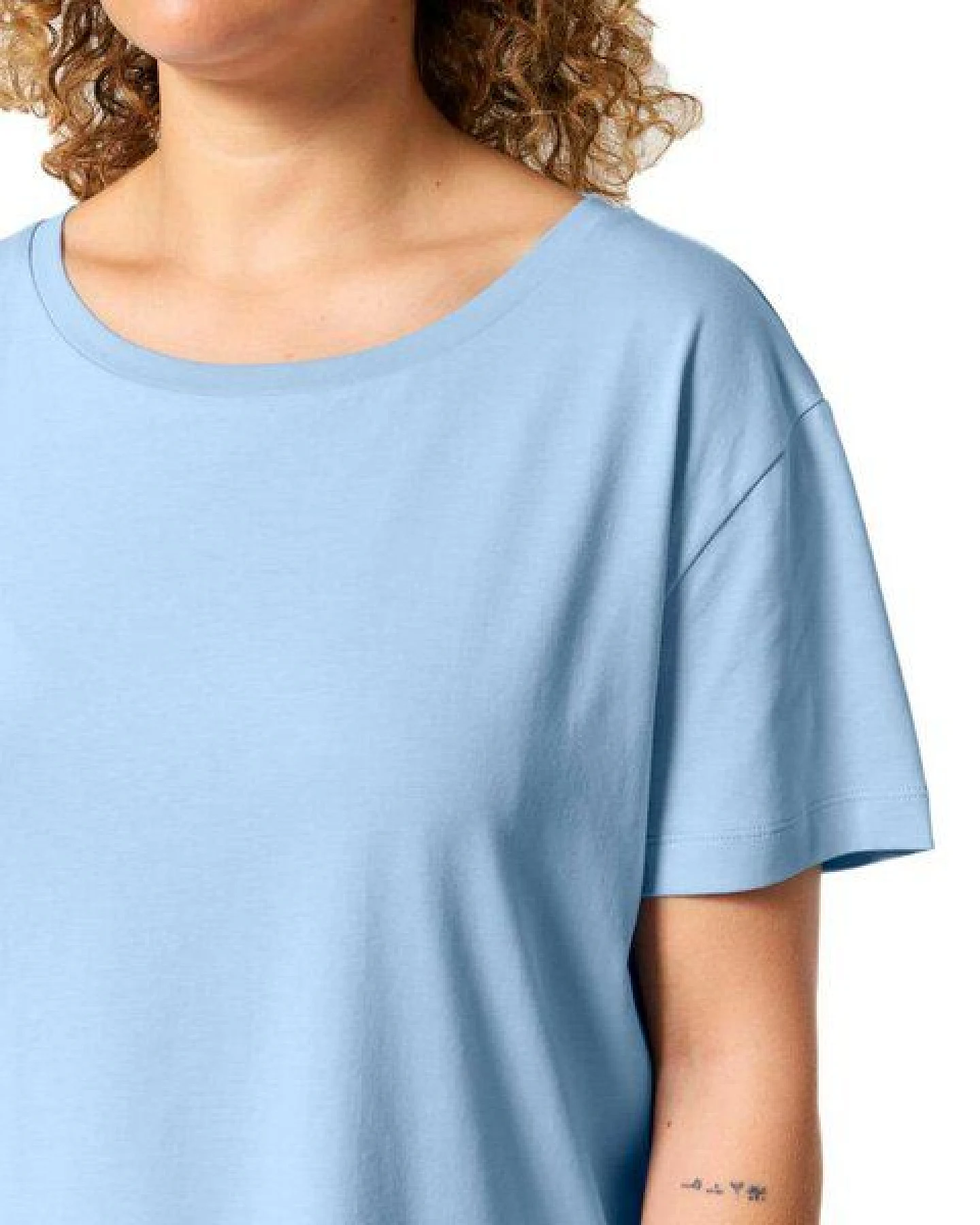 YTWOO Damen-Scoop-Neck-T-Shirt aus Bio-Baumwolle – Ansicht 2