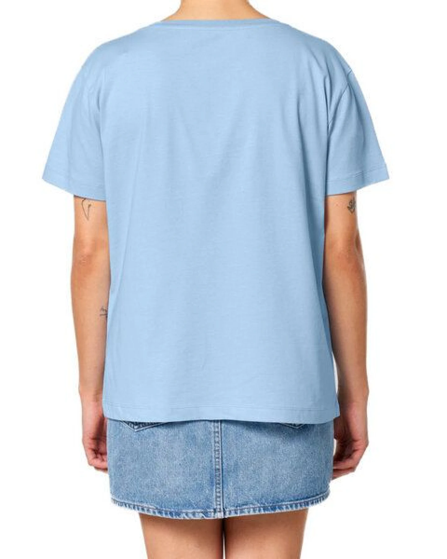 YTWOO Damen-Scoop-Neck-T-Shirt aus Bio-Baumwolle – Ansicht 3