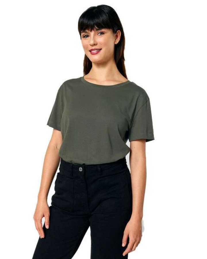 YTWOO Damen-Scoop-Neck-T-Shirt aus Bio-Baumwolle