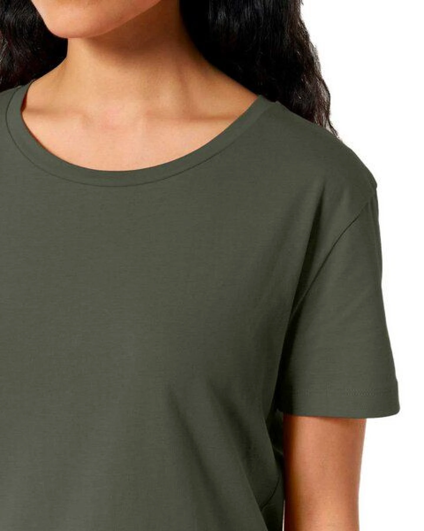 YTWOO Damen-Scoop-Neck-T-Shirt aus Bio-Baumwolle – Ansicht 2