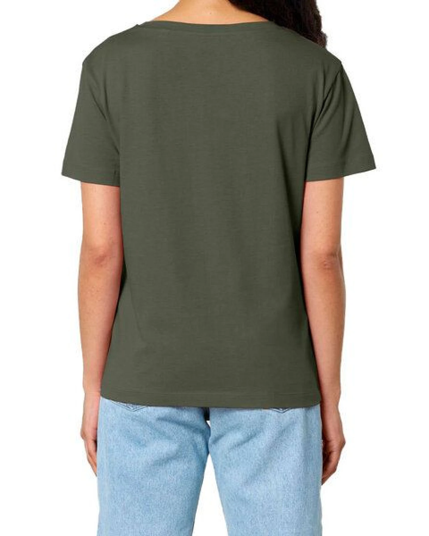 YTWOO Damen-Scoop-Neck-T-Shirt aus Bio-Baumwolle – Ansicht 3
