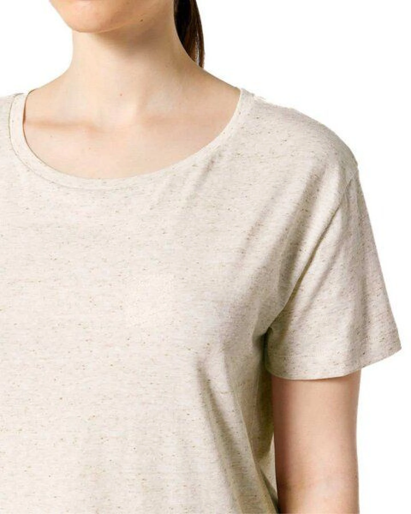 YTWOO Damen-Scoop-Neck-T-Shirt aus Bio-Baumwolle – Ansicht 2