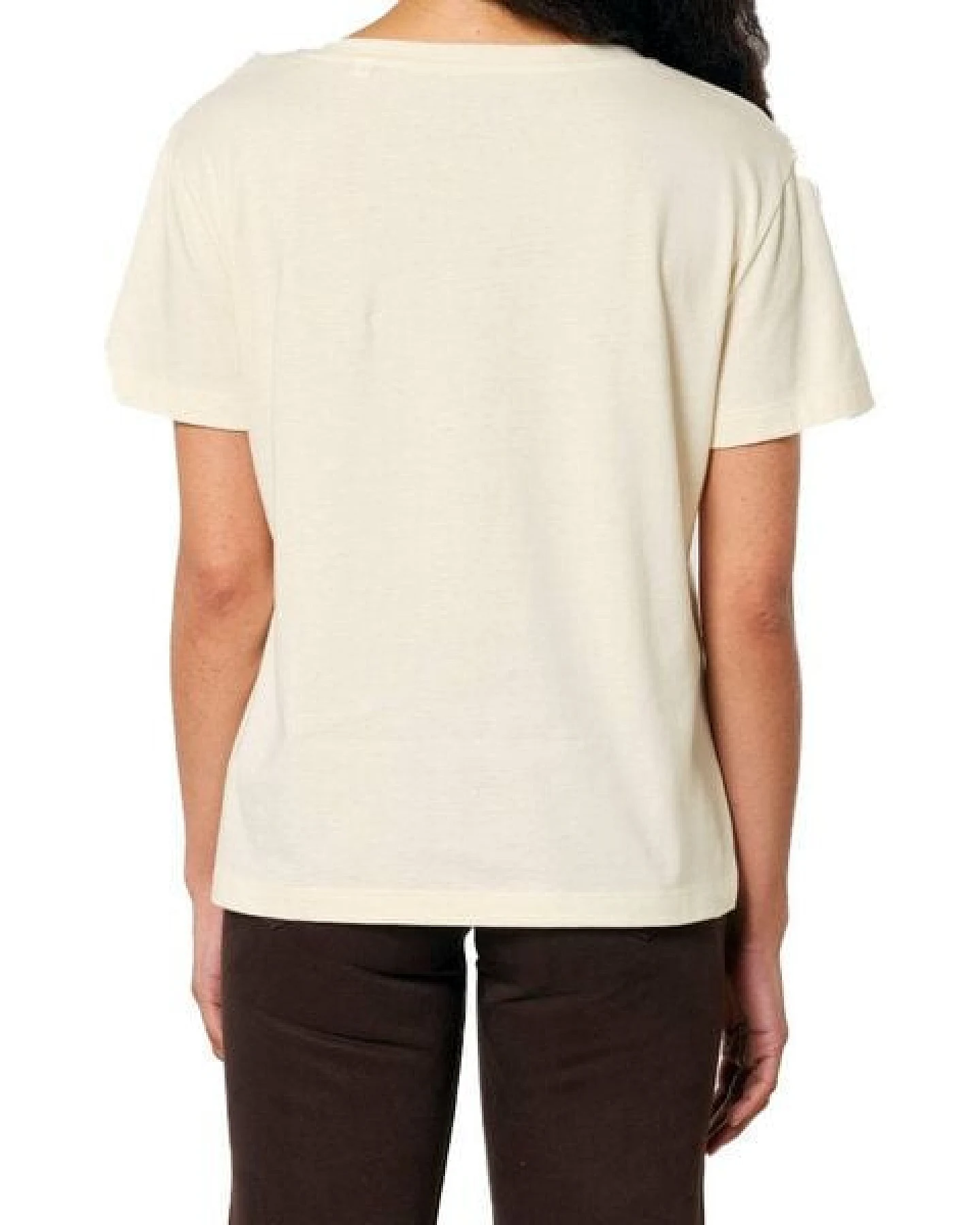 YTWOO Damen-Scoop-Neck-T-Shirt aus Bio-Baumwolle – Ansicht 3