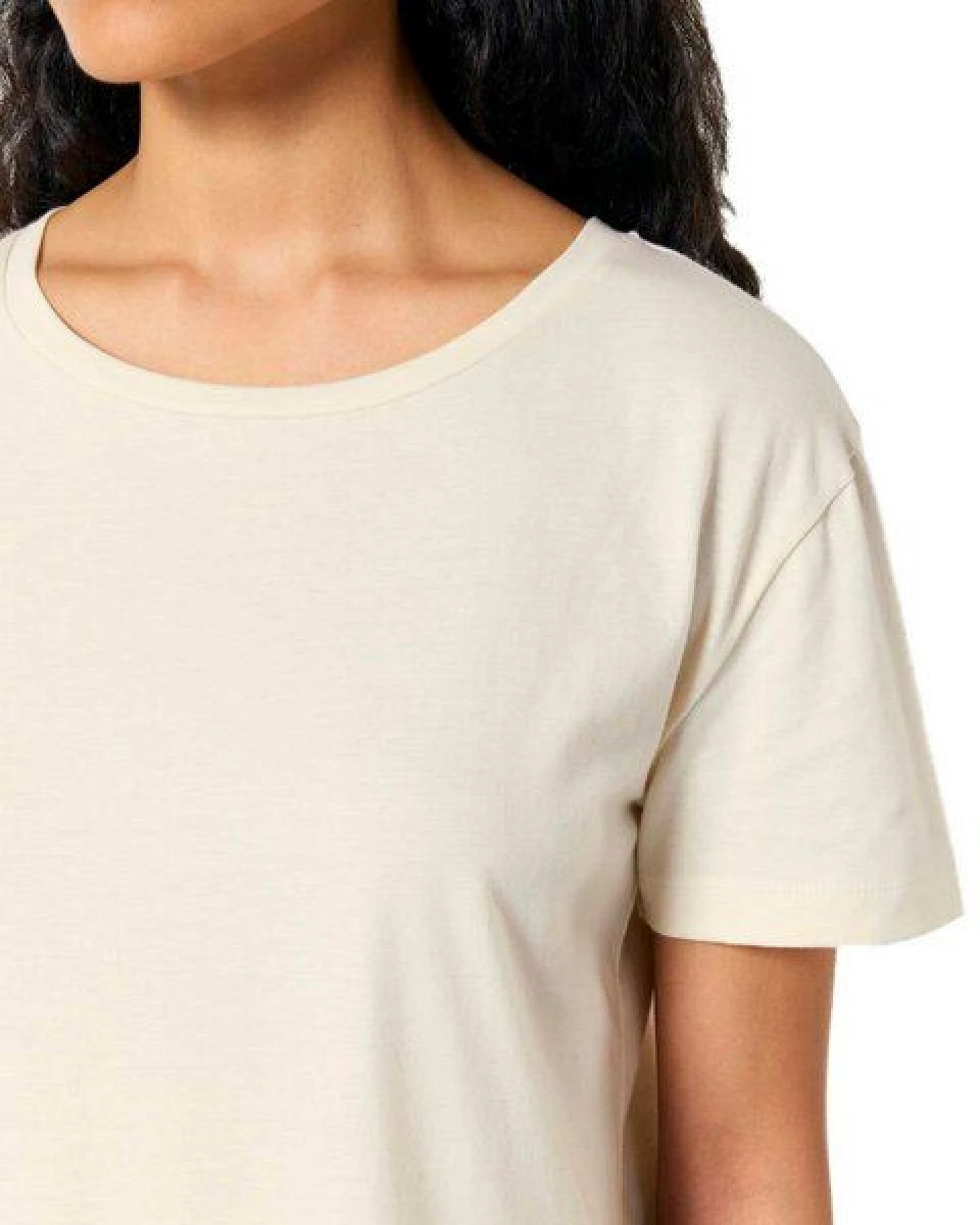 YTWOO Damen-Scoop-Neck-T-Shirt aus Bio-Baumwolle – Ansicht 2