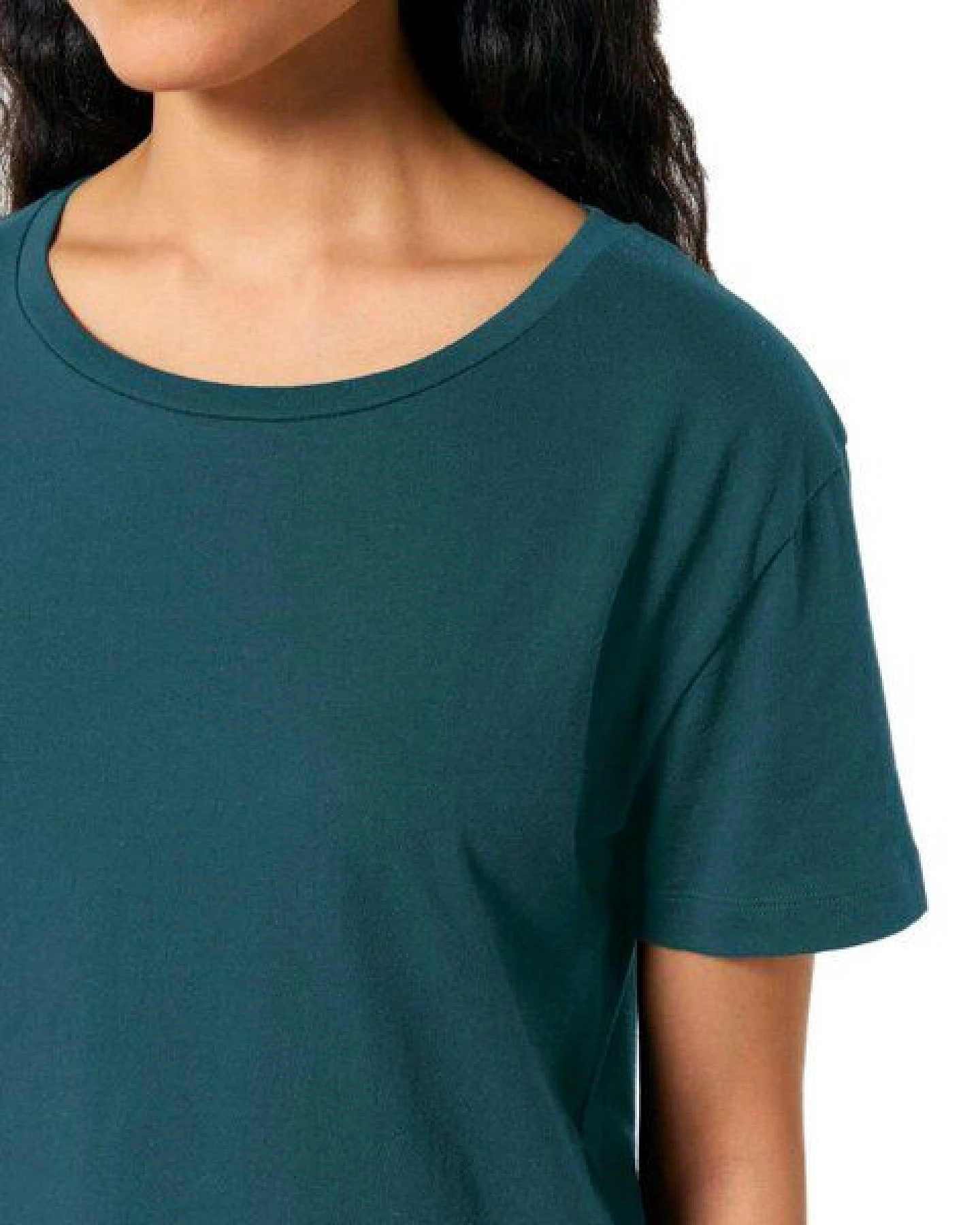 YTWOO Damen-Scoop-Neck-T-Shirt aus Bio-Baumwolle – Ansicht 2