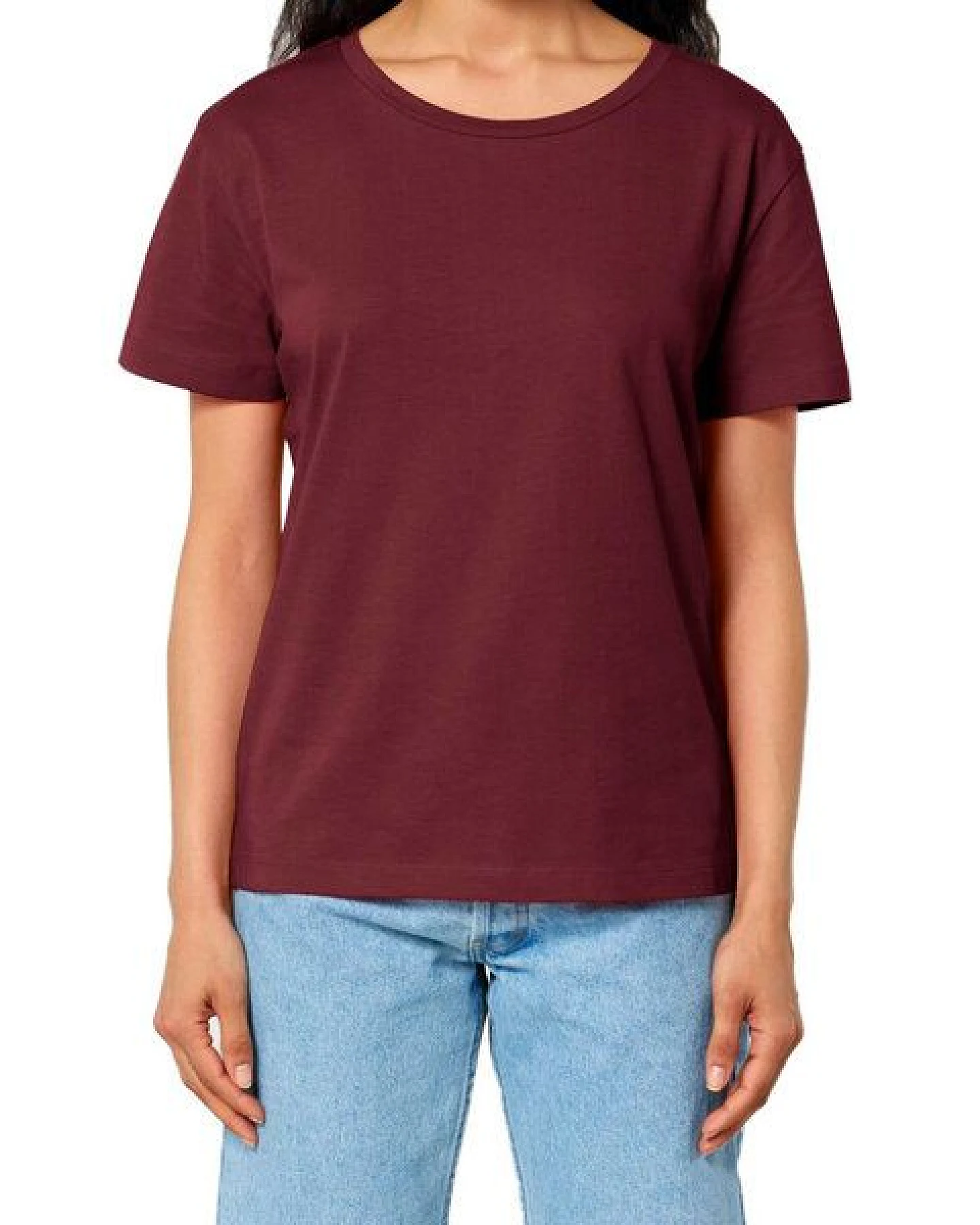 YTWOO Damen-Scoop-Neck-T-Shirt aus Bio-Baumwolle – Ansicht 2