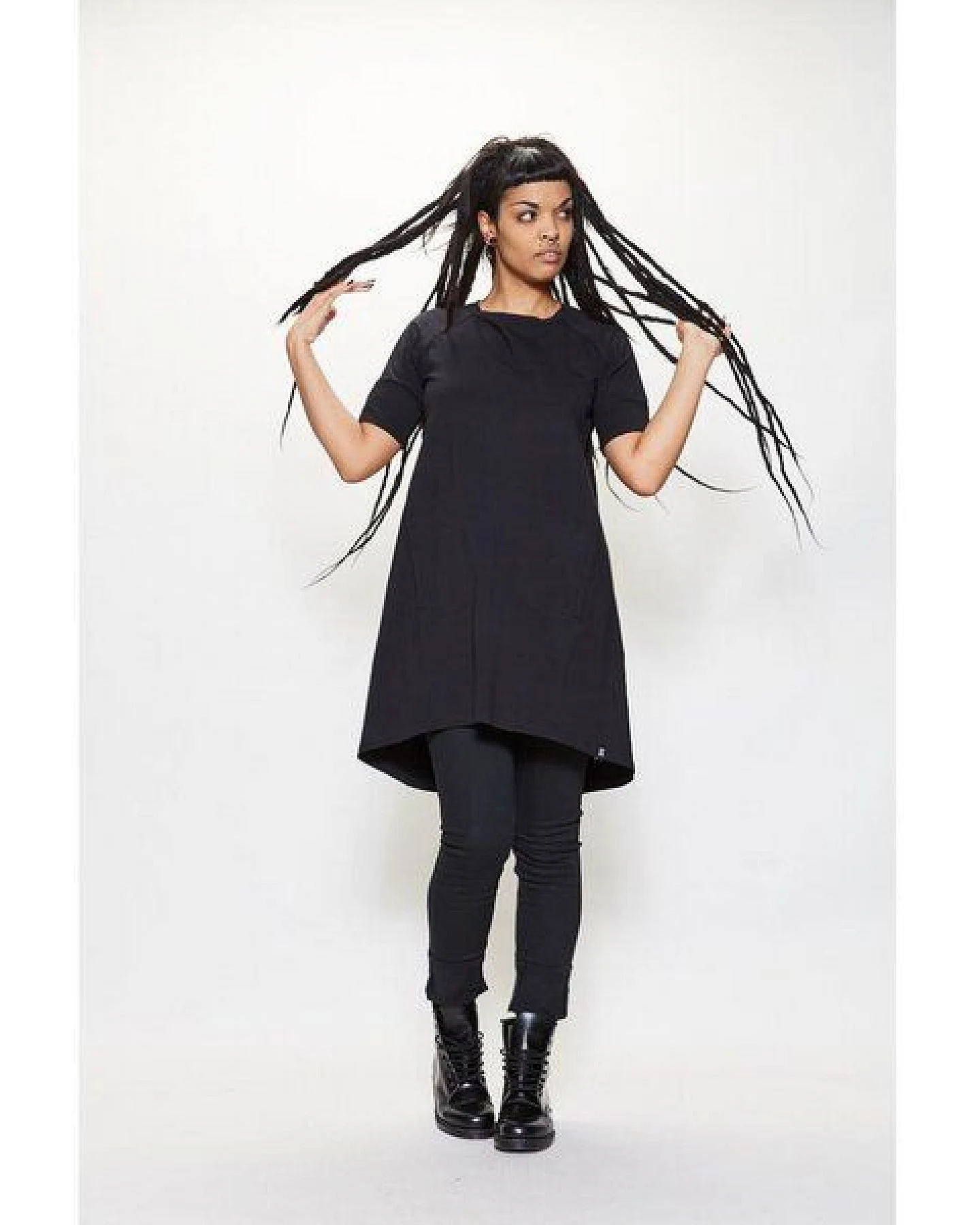 LUMEN organic Kleid ausgestellt 1/2-Arm JERSEY – Ansicht 3