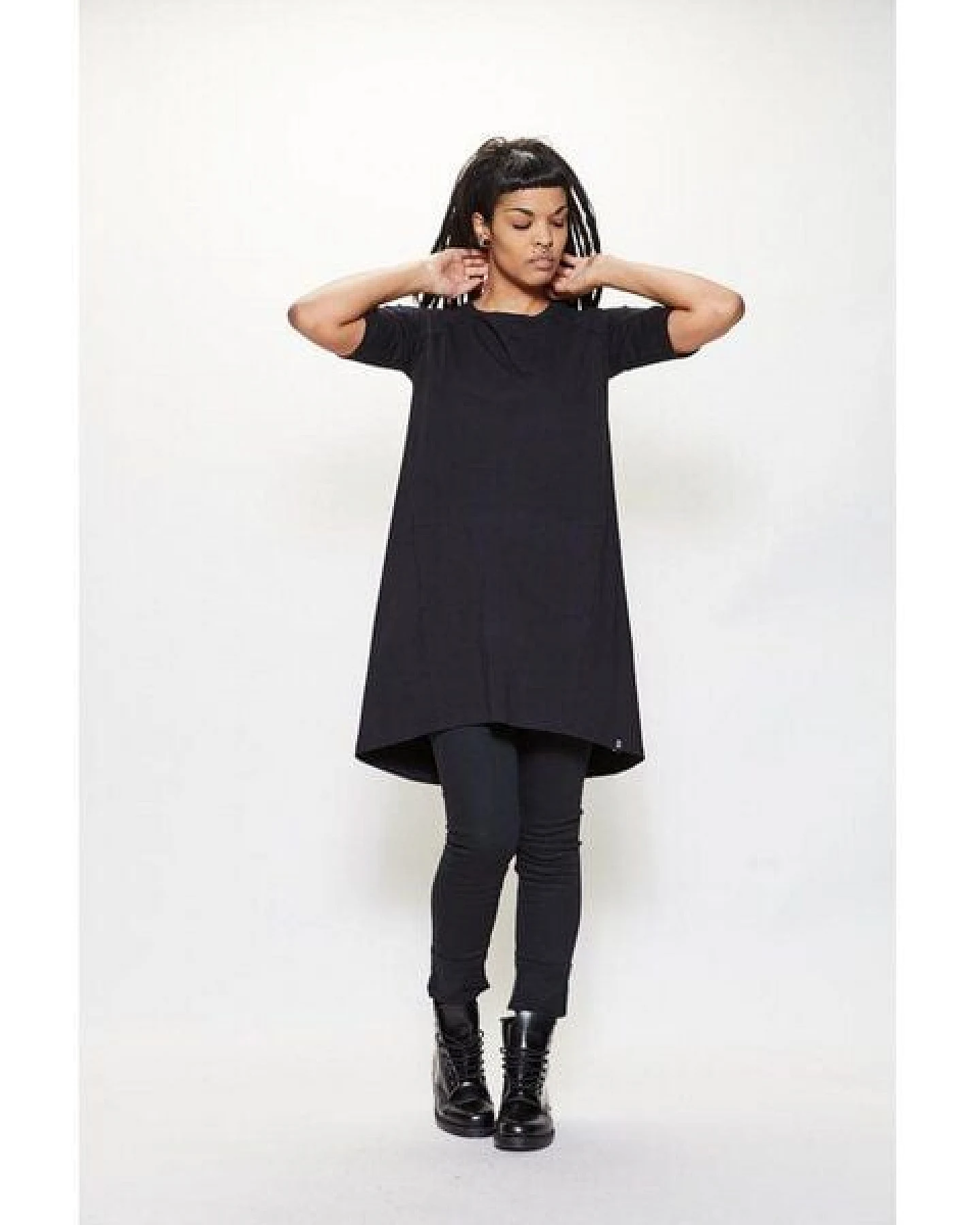 LUMEN organic Kleid ausgestellt 1/2-Arm JERSEY – Ansicht 4