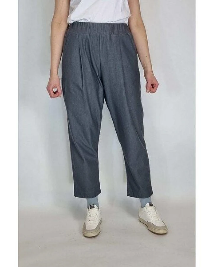 LUMEN organic Hose BUNDFALTEN DENIM STRETCH