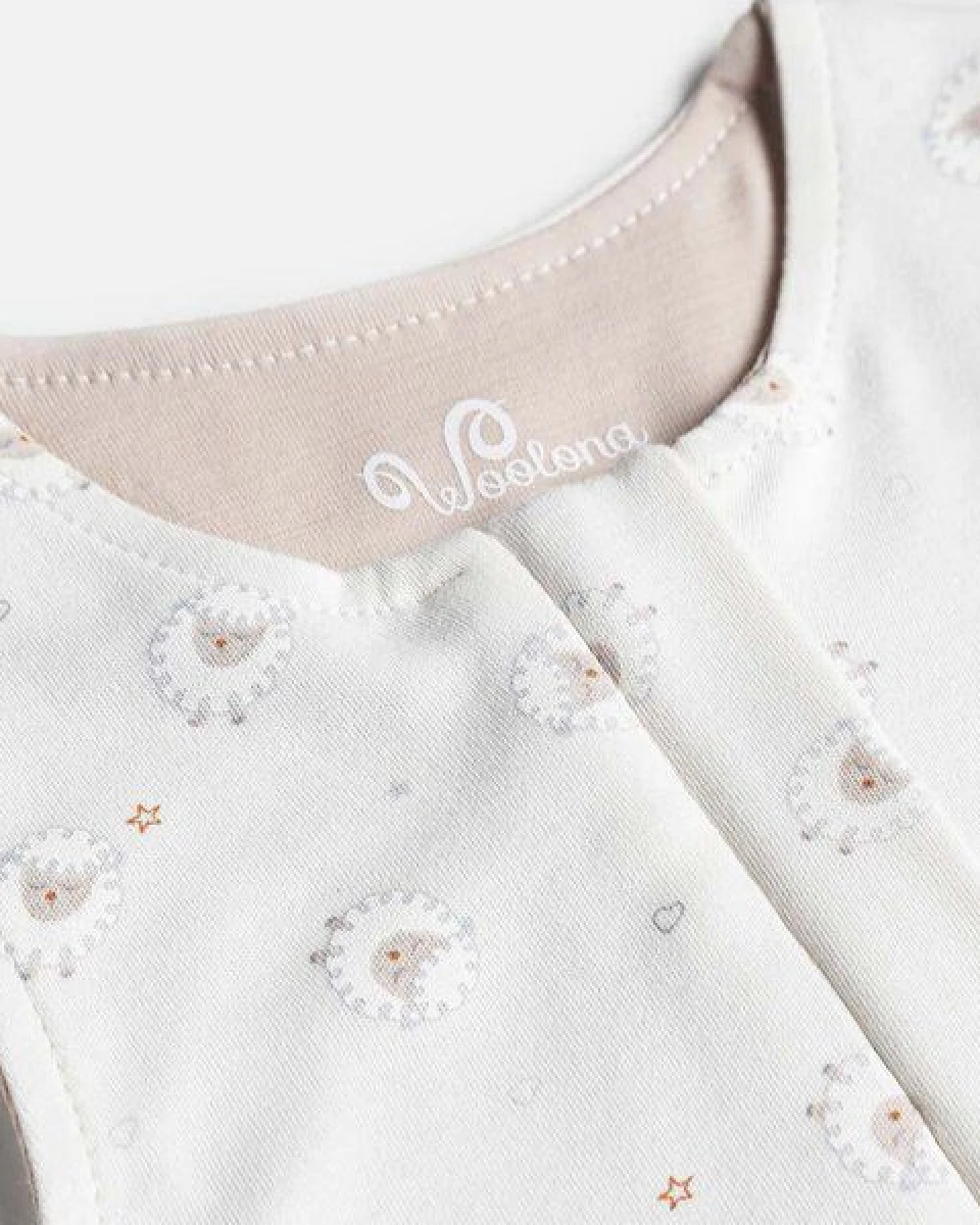 Woolona Schlafsack mit Füßen - 100% Merinowolle - Schäfchen – Ansicht 2