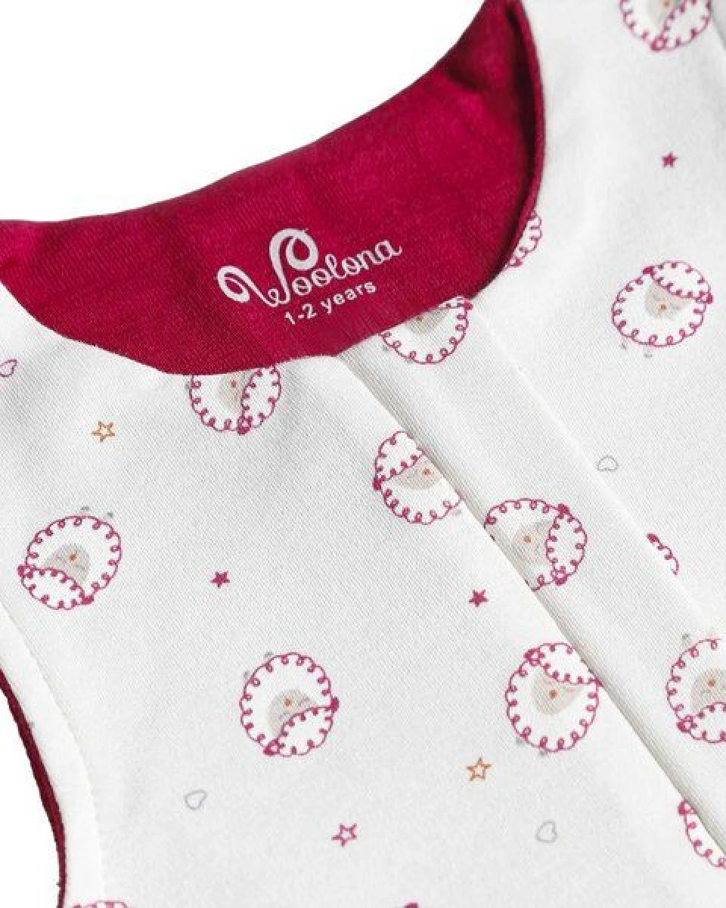 Woolona Schlafsack mit Füßen - 100% Merinowolle - Schäfchen – Ansicht 2