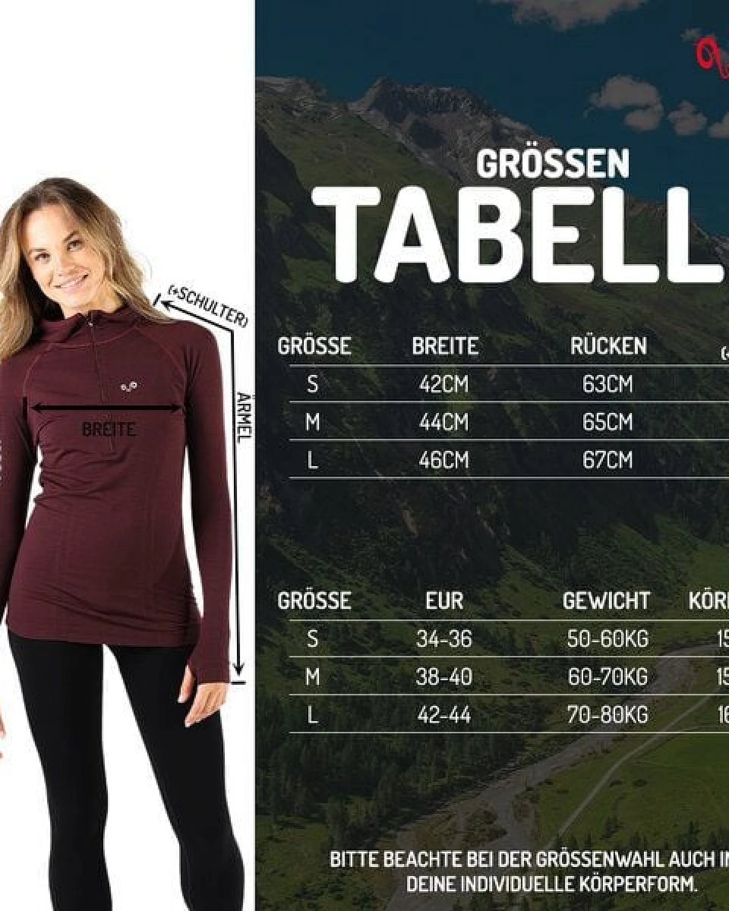 Woolona Sport Hoodie - DOCCA - Nahtlos (Zip) – Ansicht 2