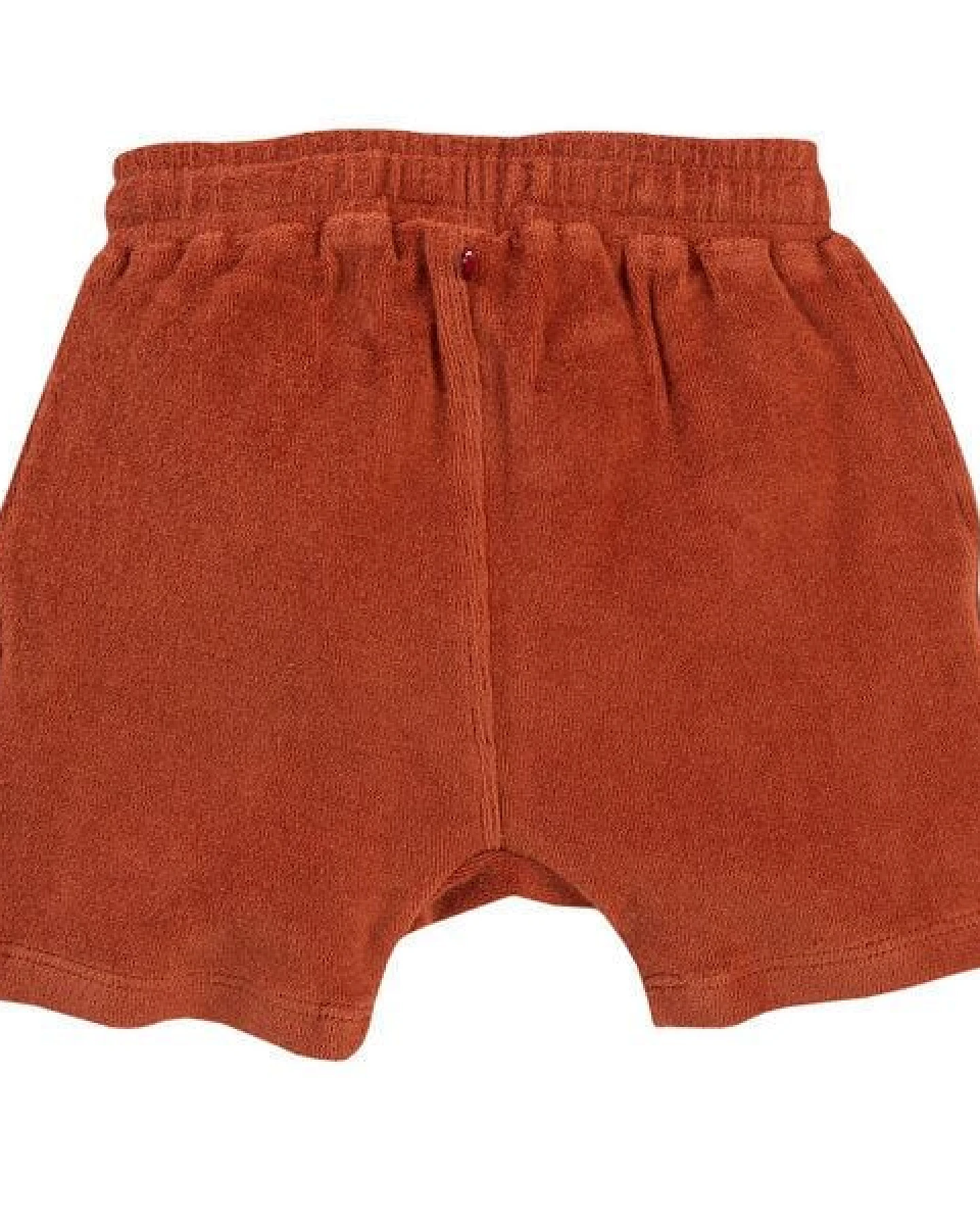 People Wear Organic Frottee-Shorts mit Kokosknöpfen, terracotta-farben, aus Bio-Baumwolle – Ansicht 3
