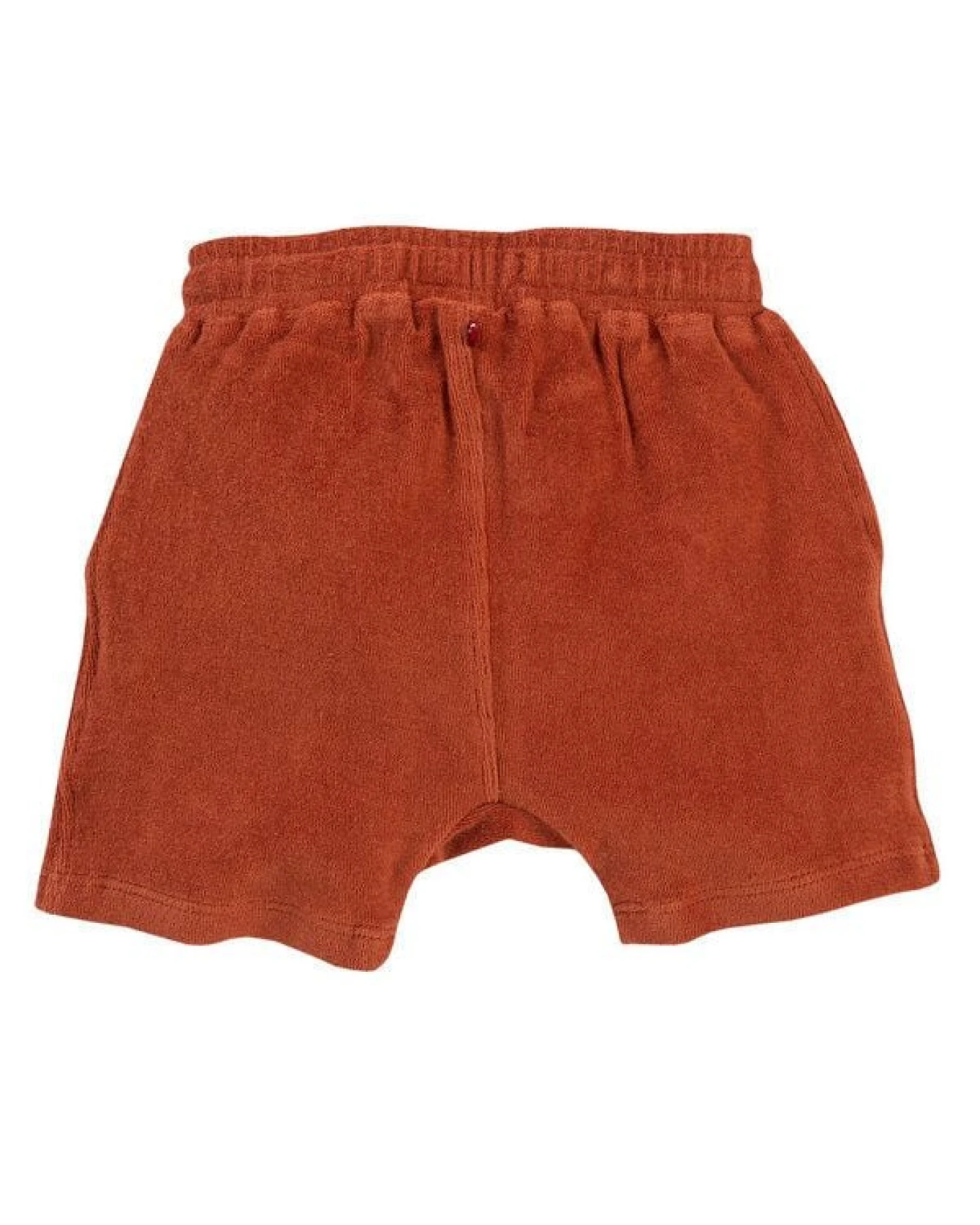 People Wear Organic Frottee-Shorts mit Kokosknöpfen, terracotta-farben, aus Bio-Baumwolle – Ansicht 3
