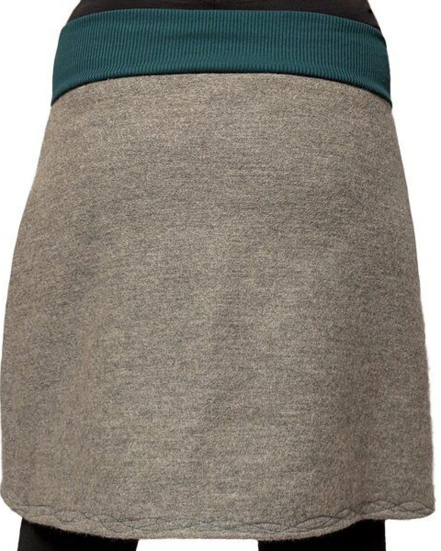 Rock Wollrock kurz Wollwalk bio Unikat mit Stickerei liebewicht – Ansicht 4
