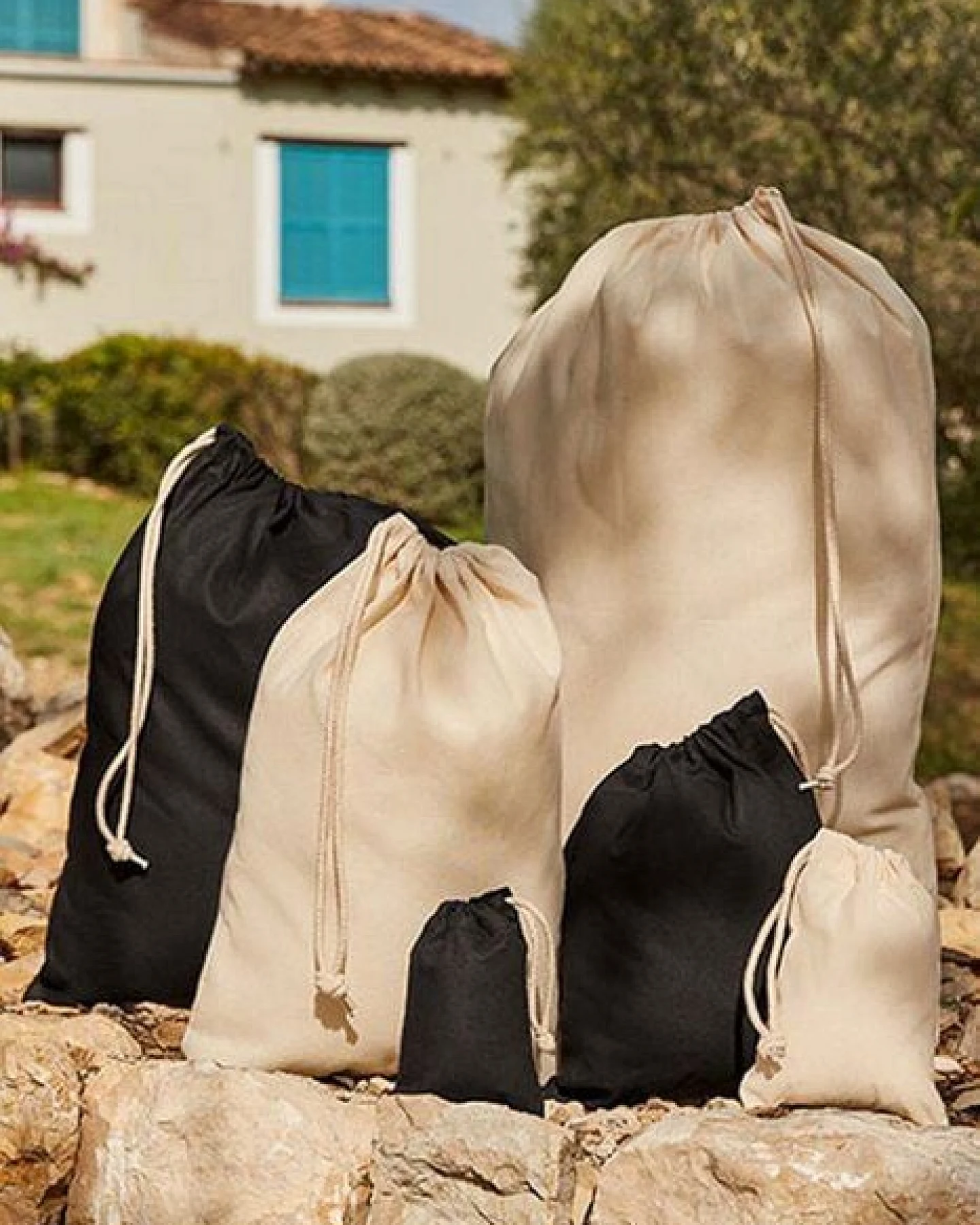Westford Mill Beutel Tasche Wäschesack XXS - XL Recycelte Baumwolle Cotton Stuff Bag – Ansicht 2