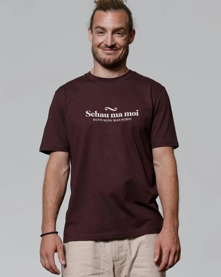 watapparel T-Shirt Unisex Schau ma moi dann seng mas scho