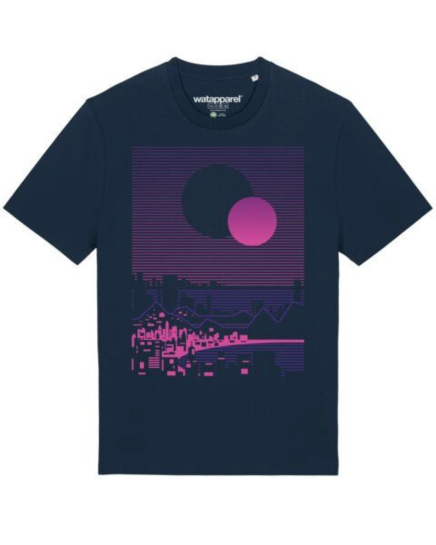 watapparel T-Shirt Unisex Sun and Moon Skyline – Ansicht 2