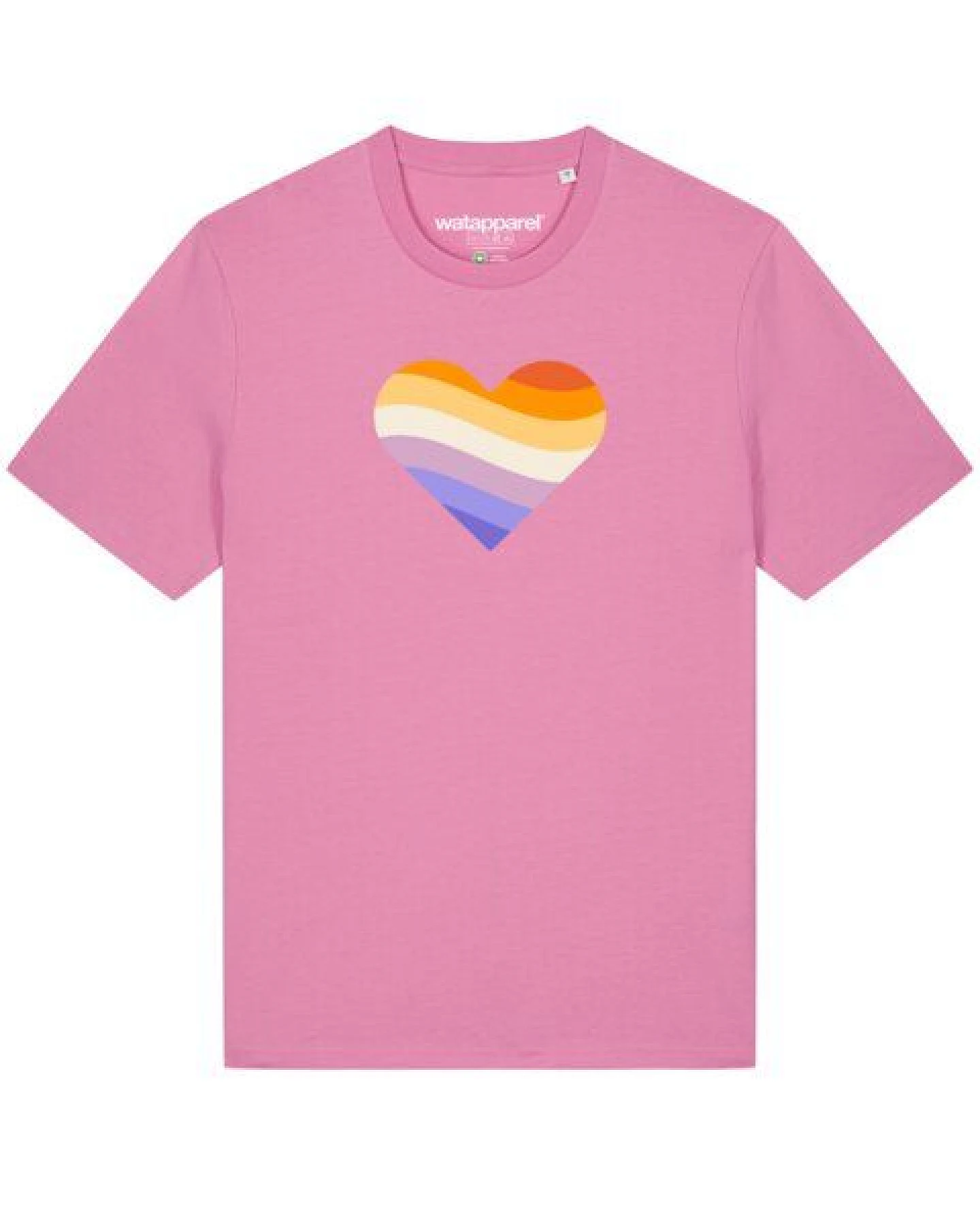 watapparel T-Shirt Unisex Rainbow Heart – Ansicht 2