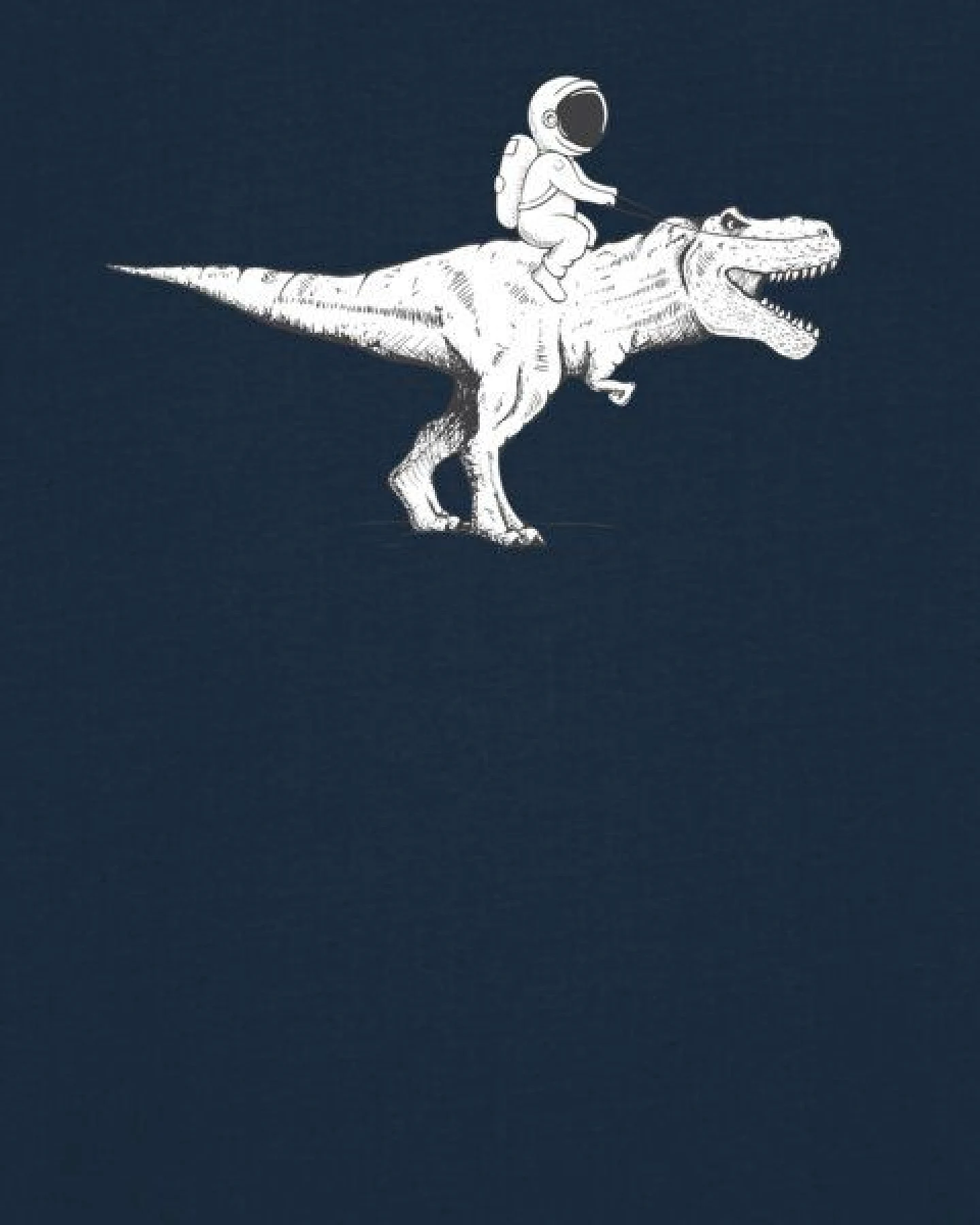 watapparel T-Shirt Unisex Astronaut on T-Rex – Ansicht 3