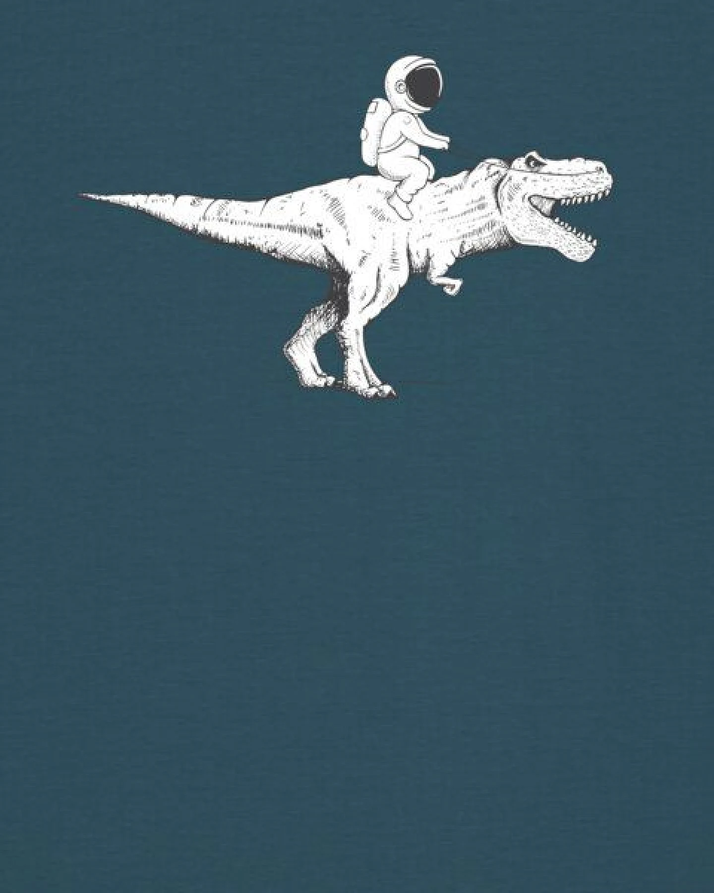 watapparel T-Shirt Unisex Astronaut on T-Rex – Ansicht 3